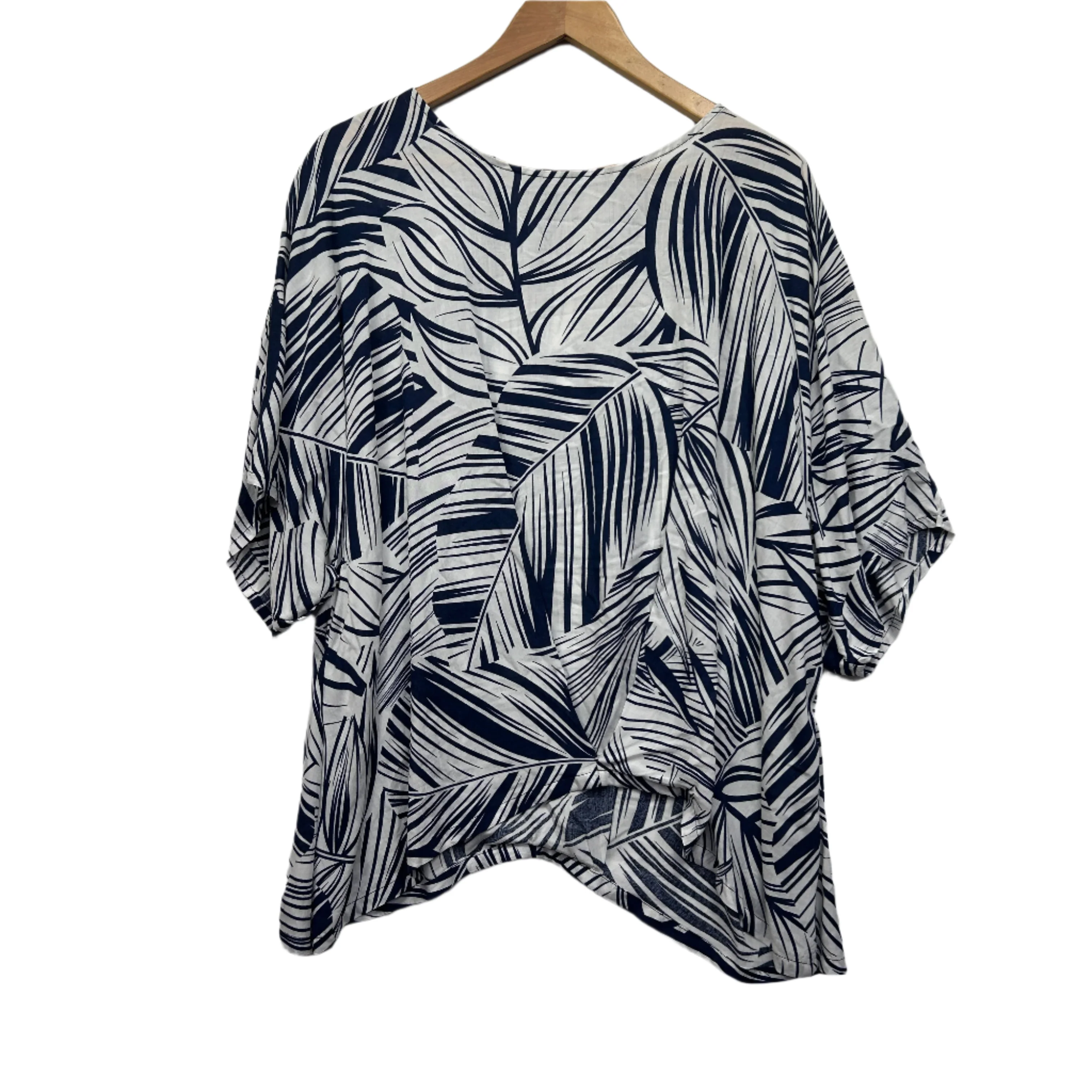 Slate The Label Top Size Large 14 Blue White Floral