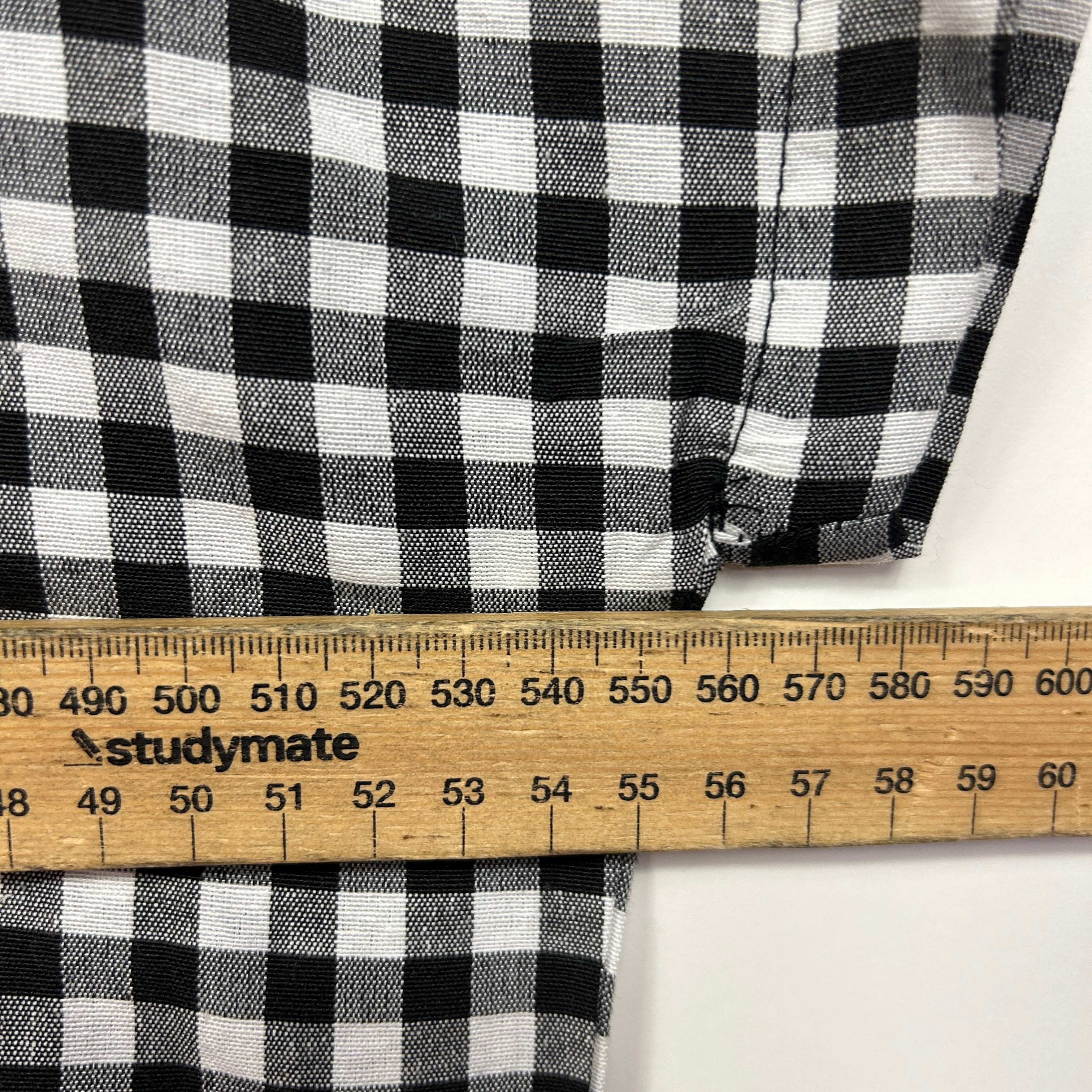 Shein Top Size 14 16 XL Black White Gingham Check Short Sleeve - Image 6