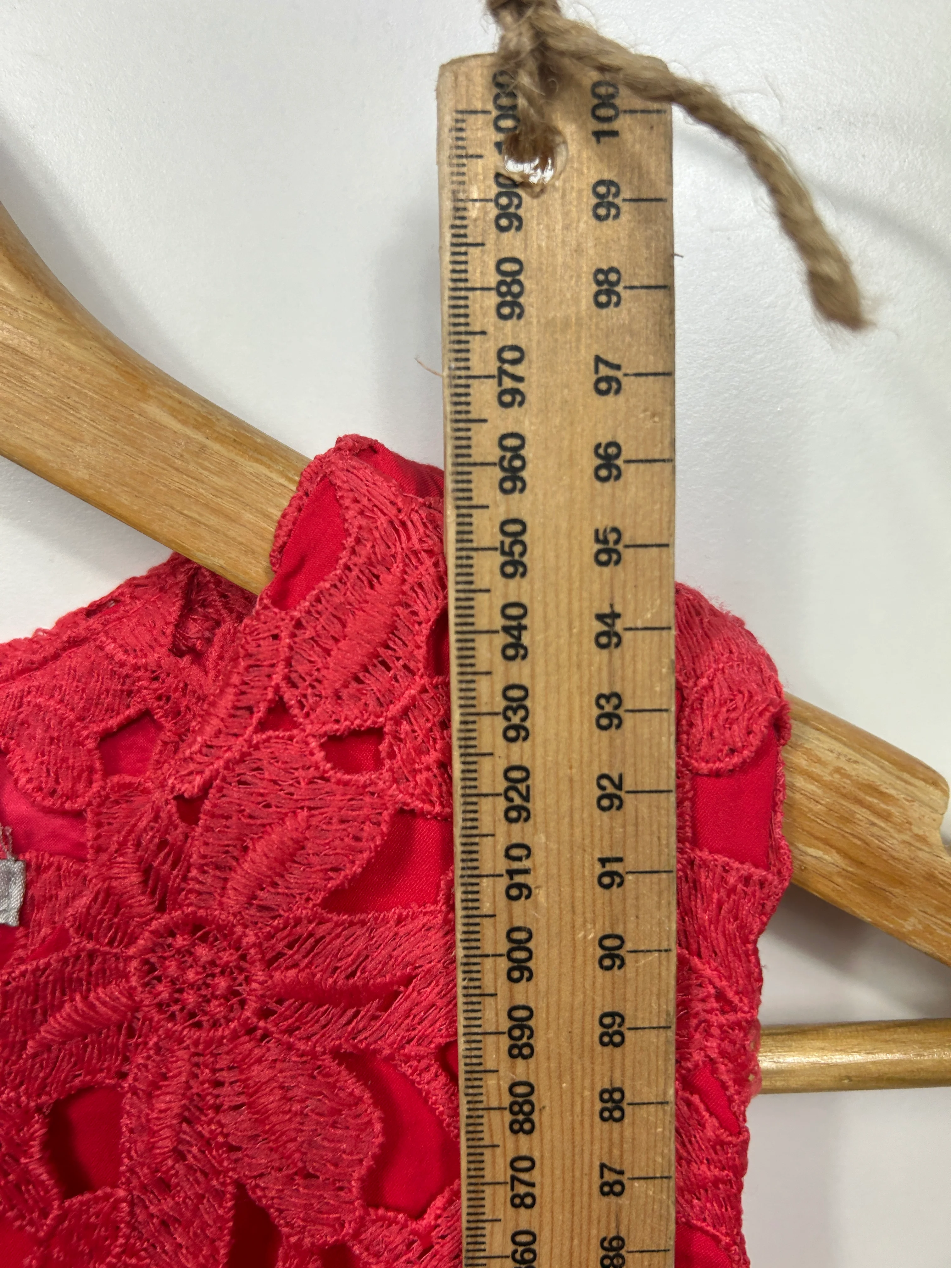Target Dress Size 14 Red Crochet Overlay Sleeveless - Image 7