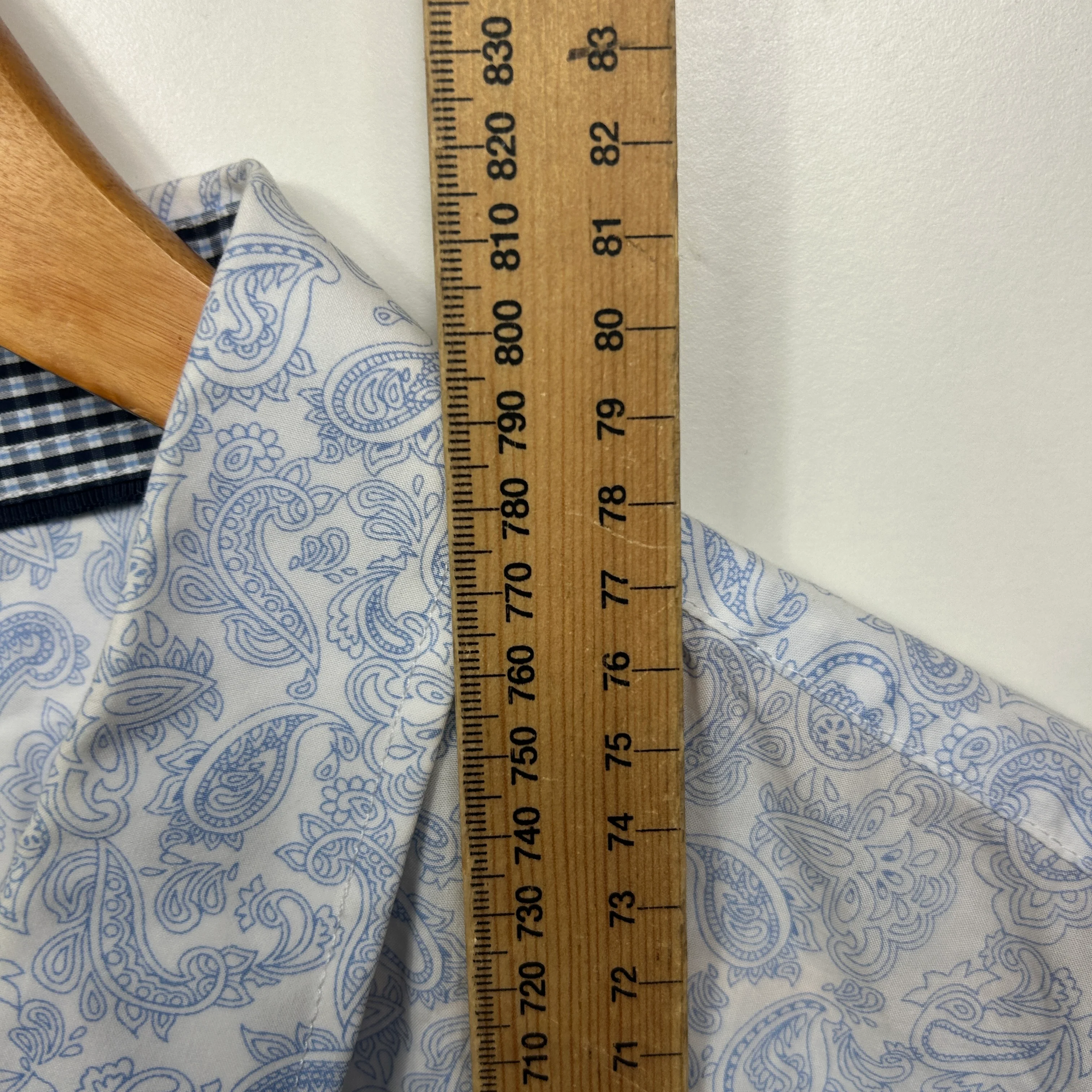 Johnny Bigg Shirt Size 2XL Blue White Long Sleeve - Image 7