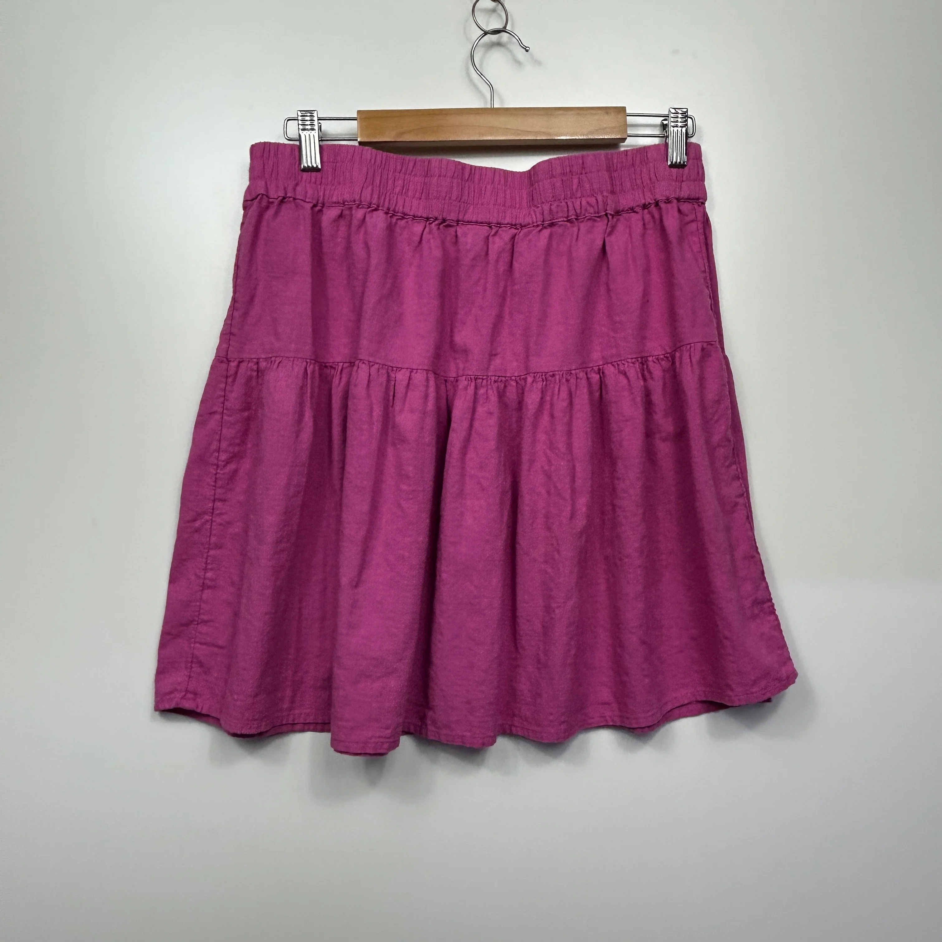 Anko Mini Skirt SIze 14 Pink Cotton Elastic Waist - Image 4
