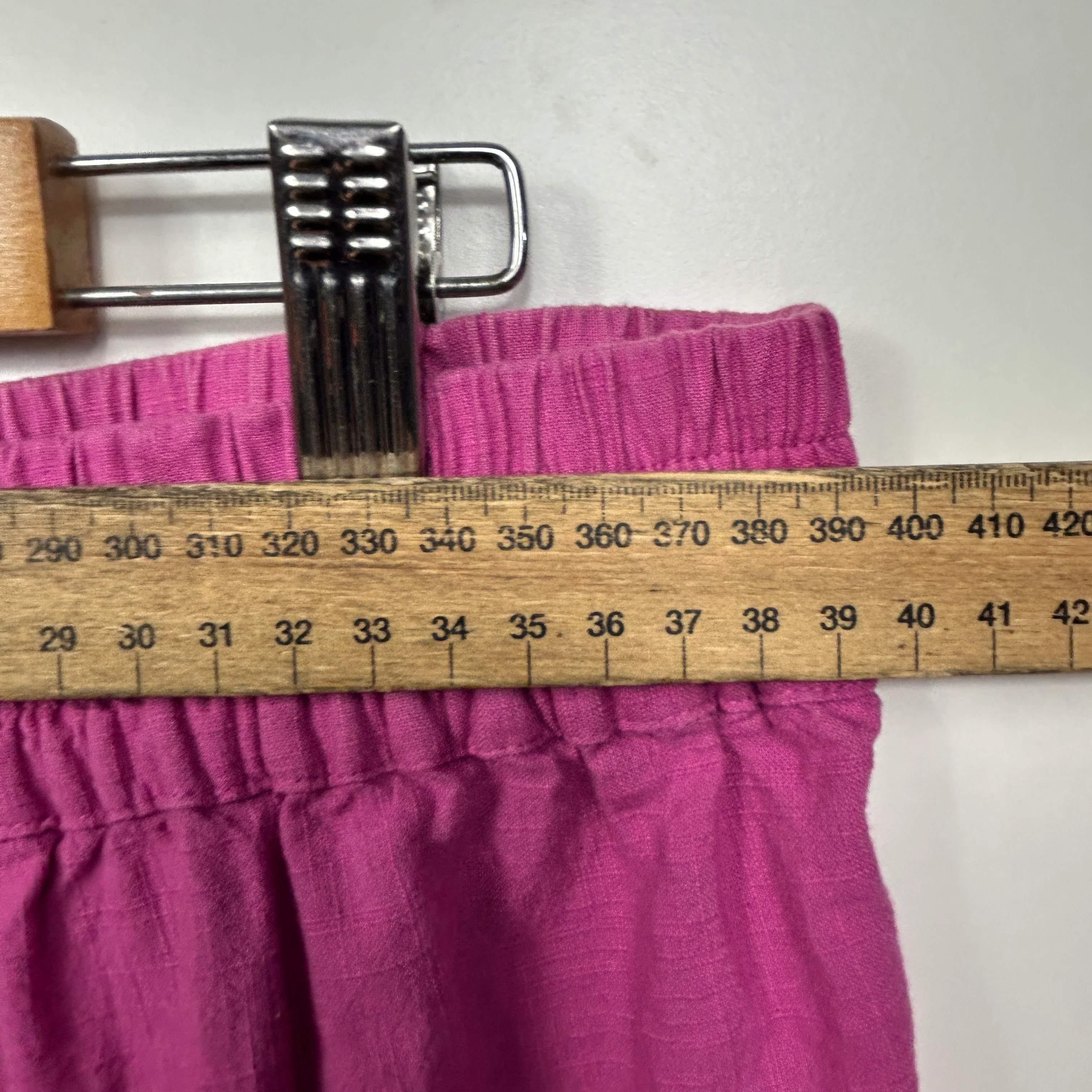 Anko Mini Skirt SIze 14 Pink Cotton Elastic Waist - Image 5