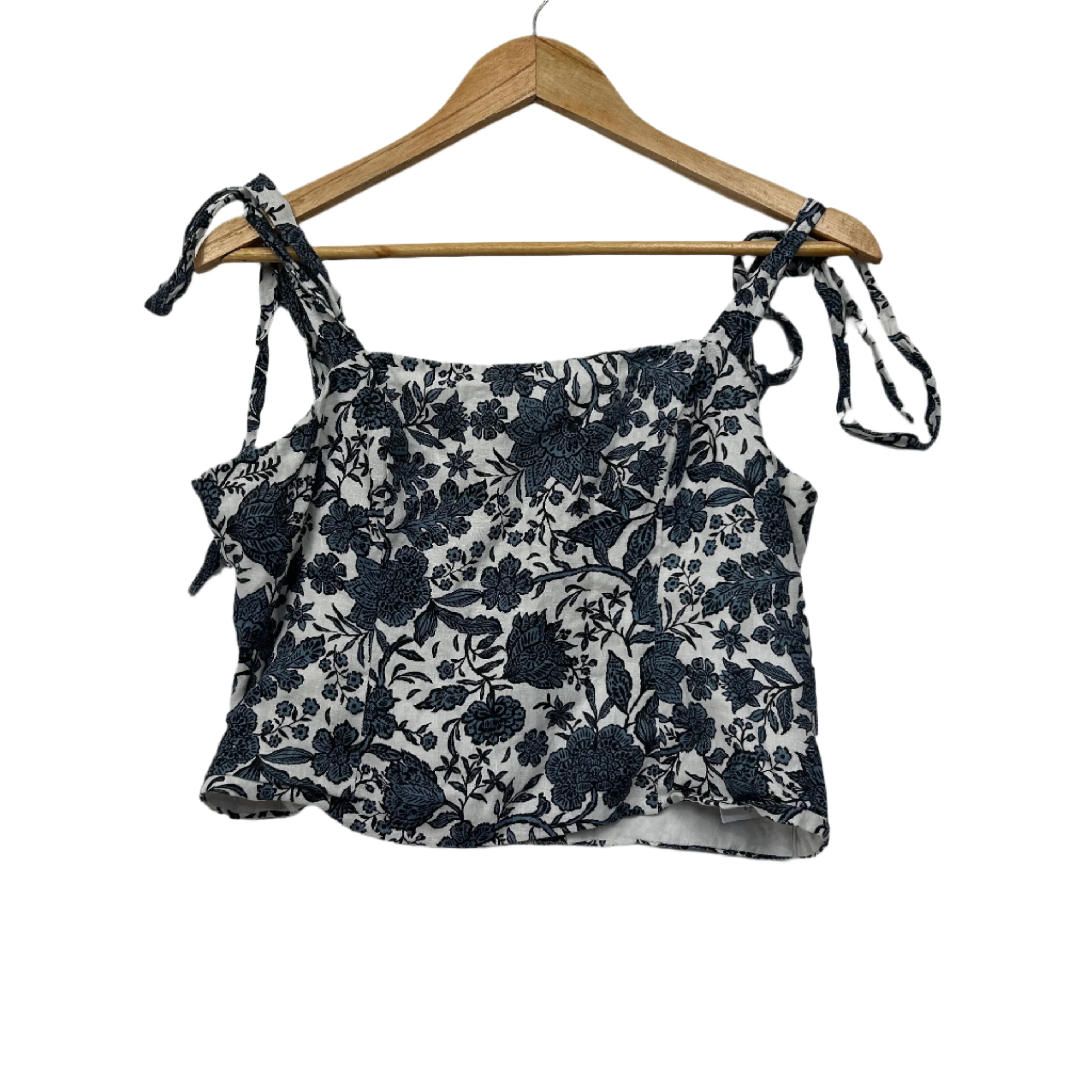 Atmos & Here Crop Top Size 18 Linen Blend Adjustable Straps
