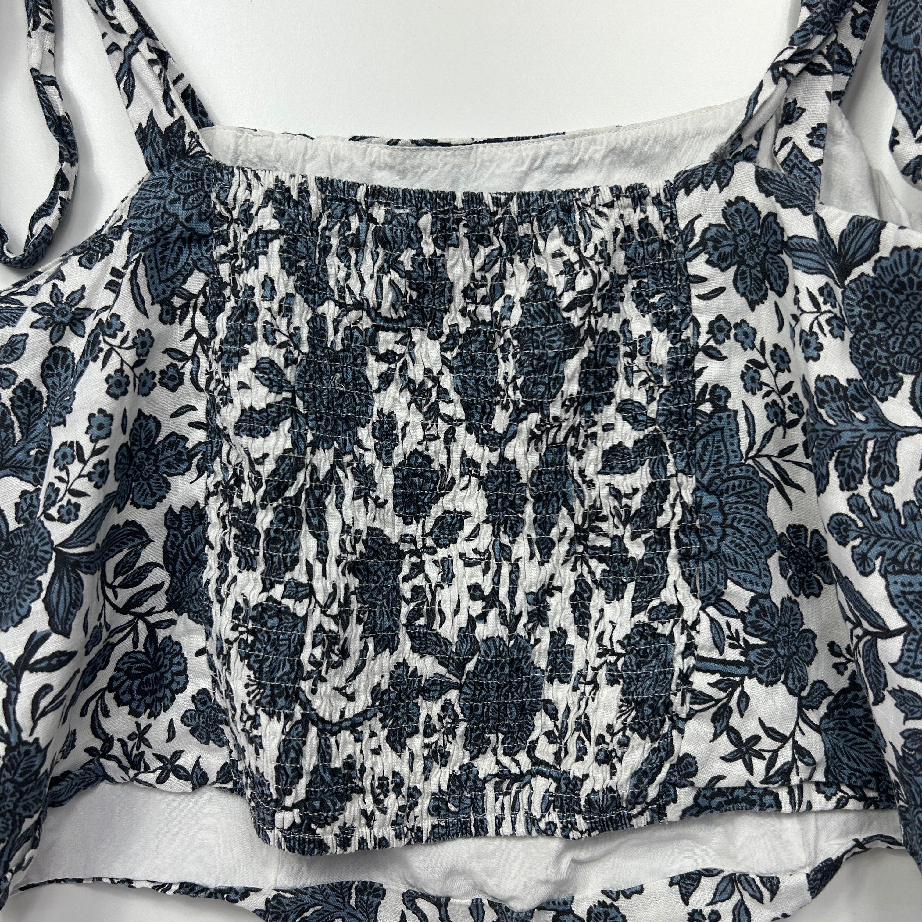 Atmos & Here Crop Top Size 18 Linen Blend Adjustable Straps - Image 5