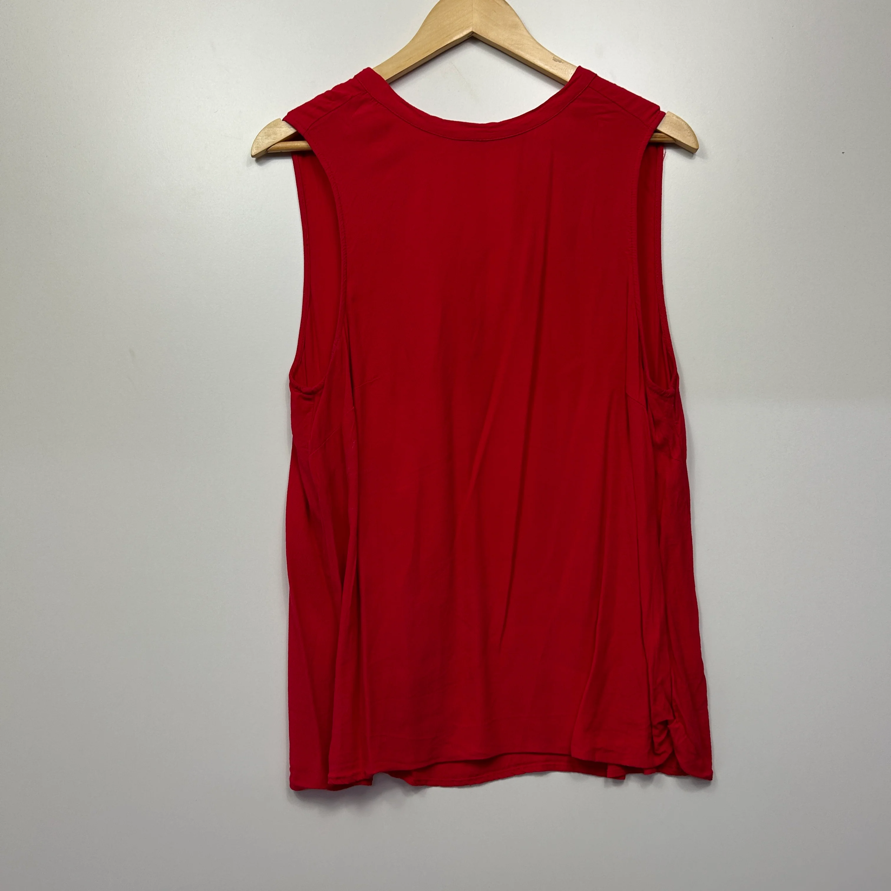 B Collection Top Size 16 Red Sleeveless Viscose - Image 4