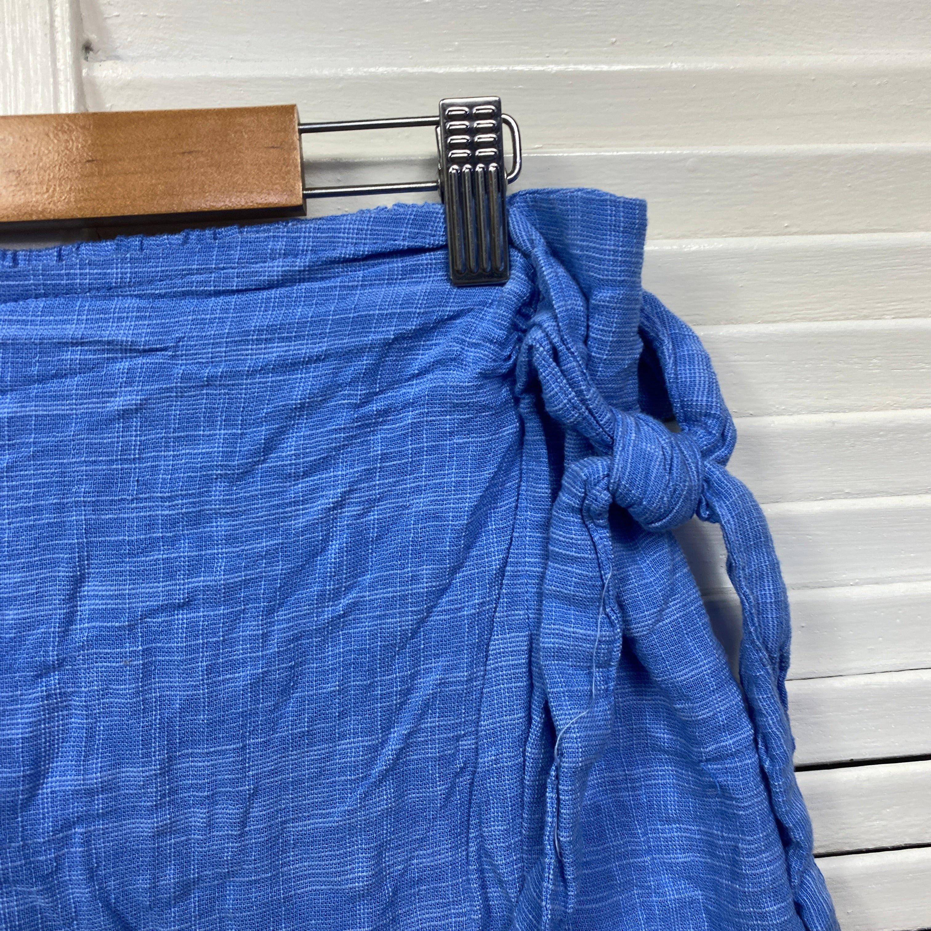 Anko Mini Skirt Size 16 Blue Cotton Viscose - Image 3