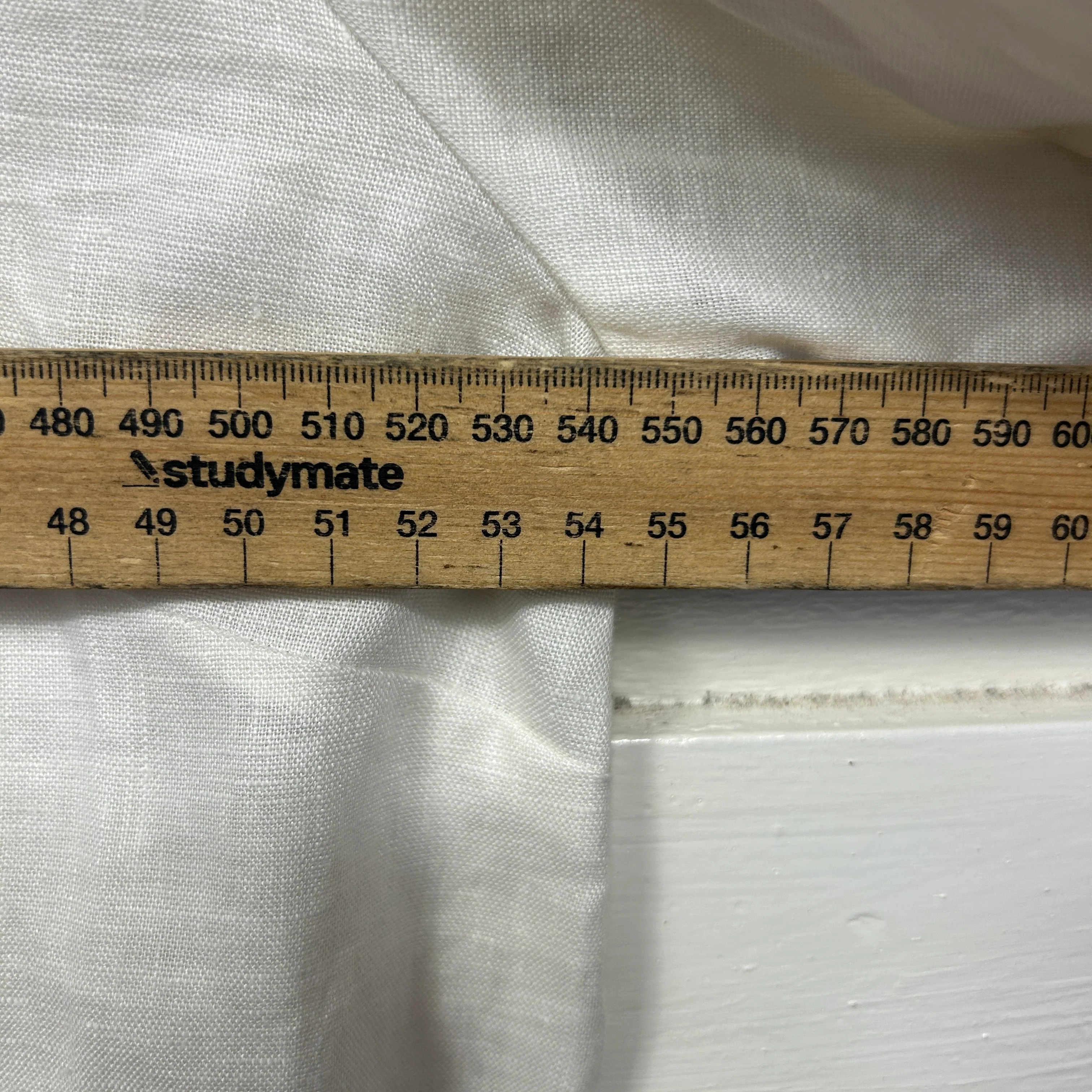 W Lane Linen Top Size 14 White Sequins Long Sleeve - Image 7