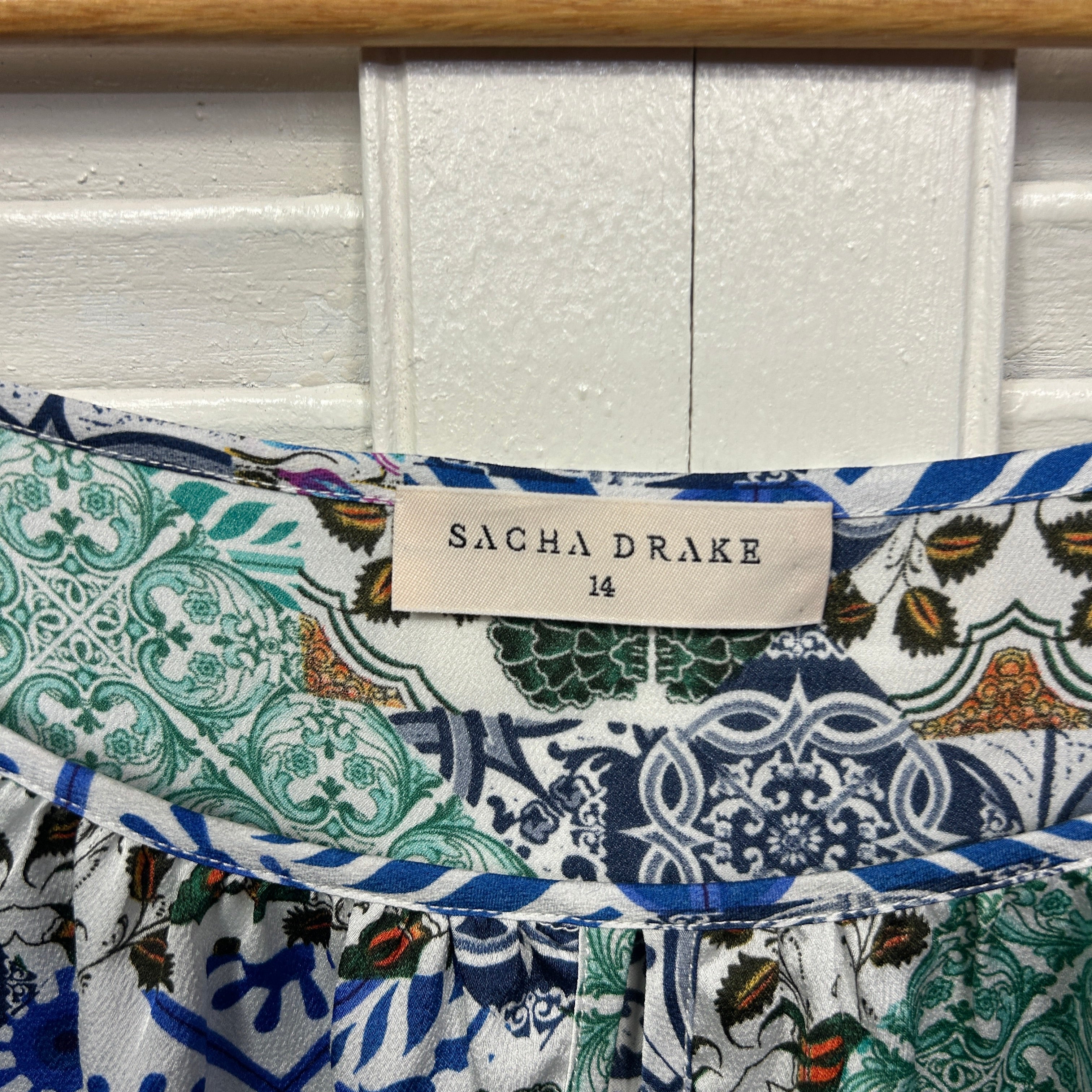 Sacha Drake Dress Size 14 Multicoloured Long Sleeve Belt - Image 4