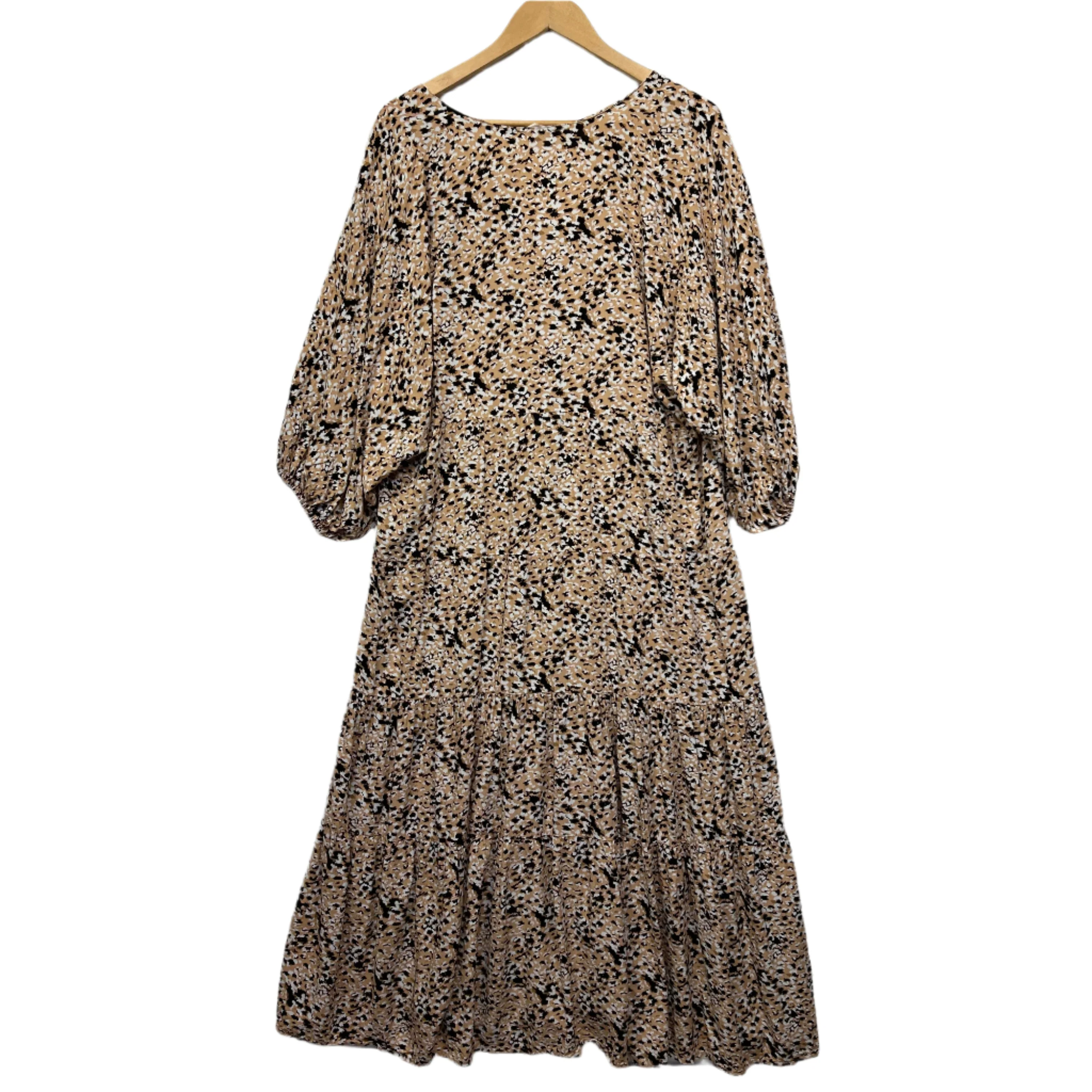 Abode Luxe Maxi Dress Medium Large 12 14 Long Sleeve Rayon - Image 2