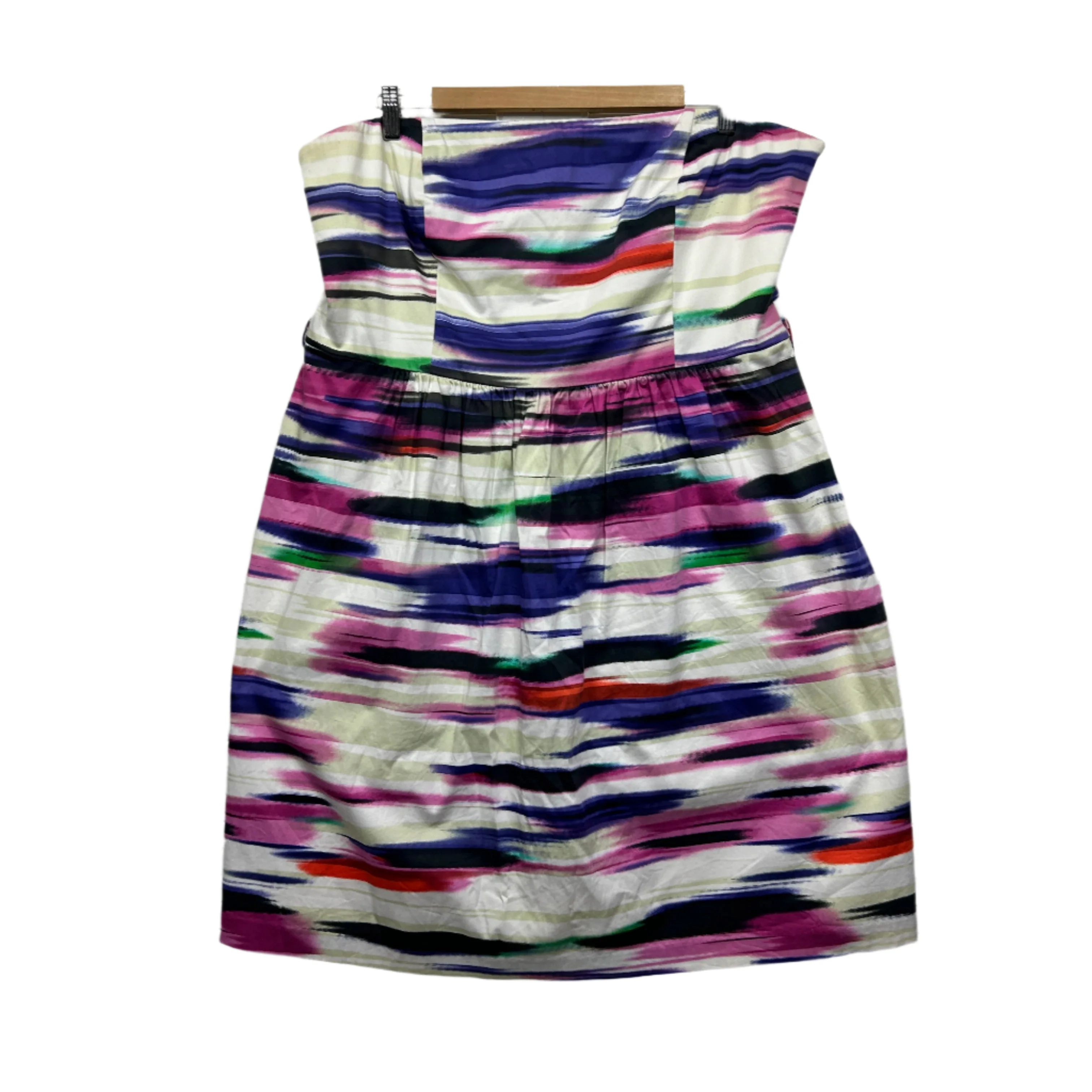 City Chic Mini Dress Size 18 Plus Medium Strapless Multicoloured Cocktail