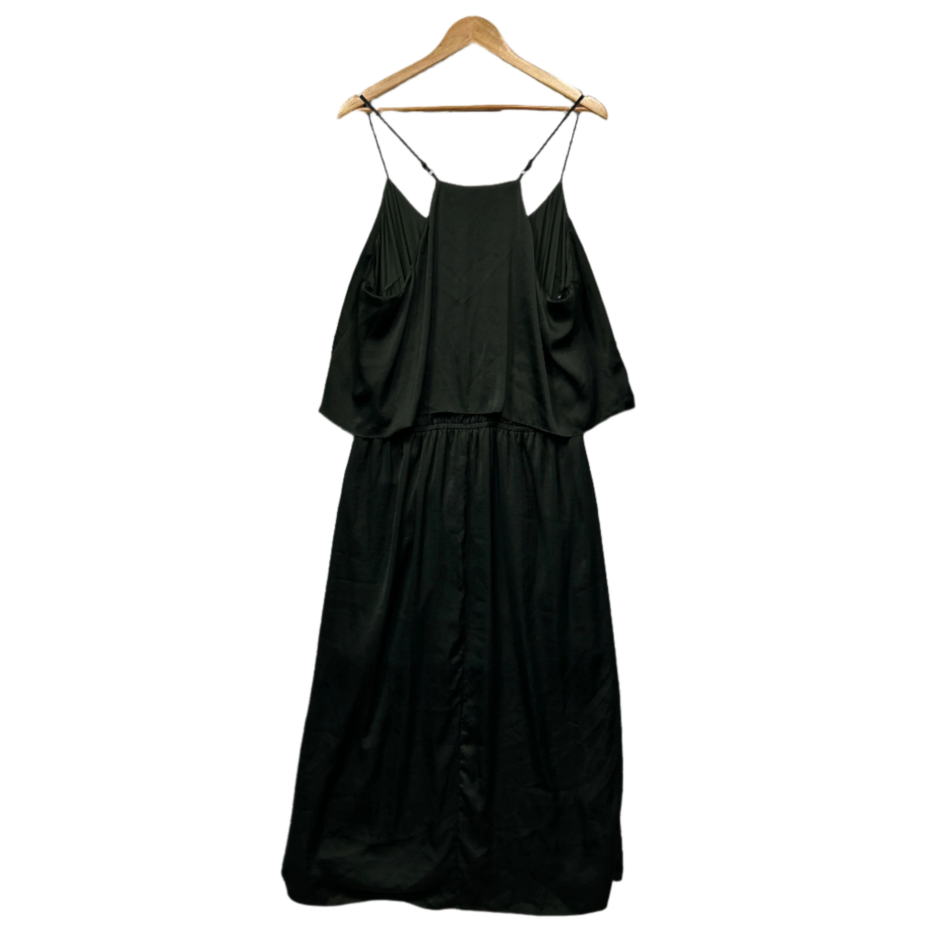 City Chic Dress Size 16 Small Plus Sleeveless Olive Cocktail - Image 2