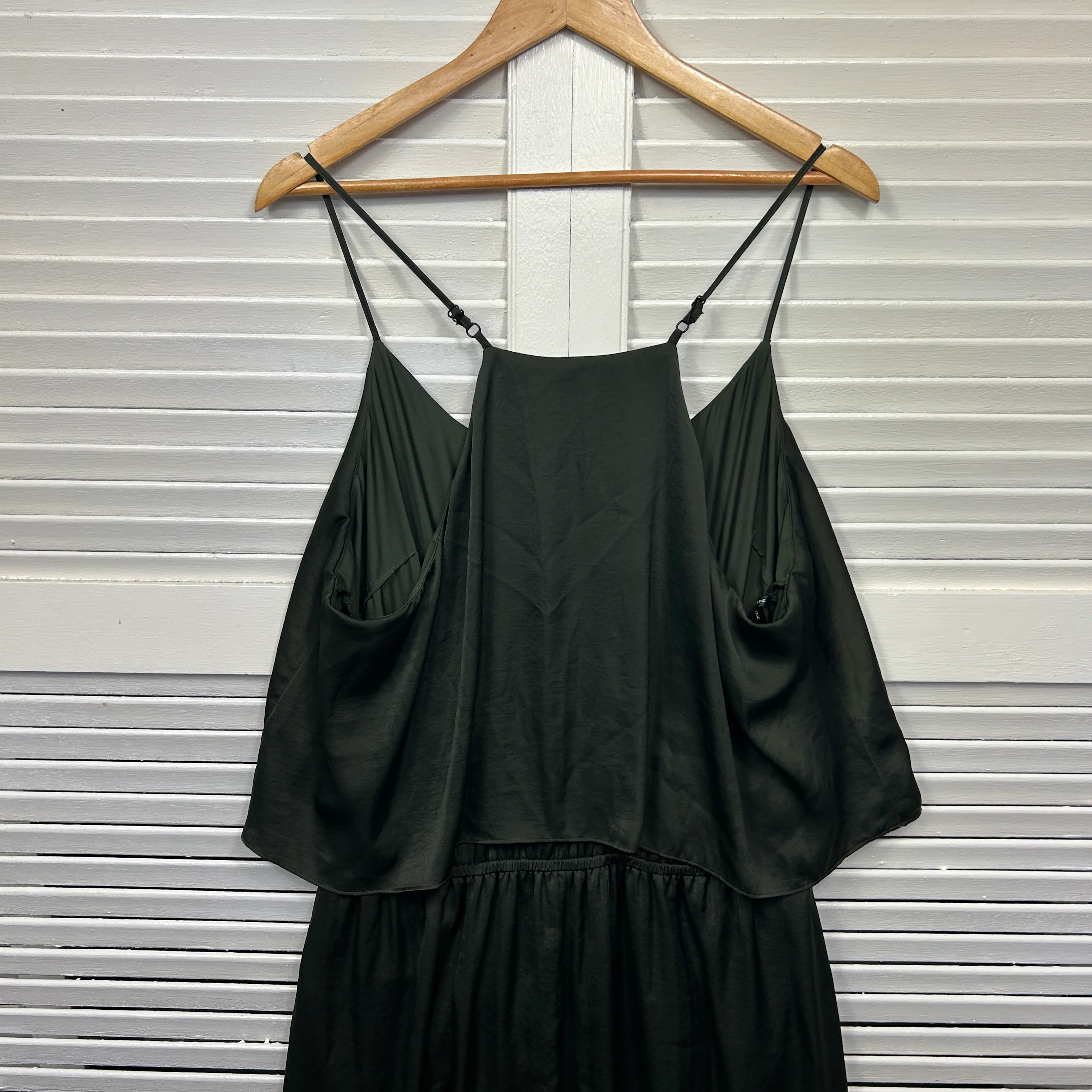 City Chic Dress Size 16 Small Plus Sleeveless Olive Cocktail - Image 6