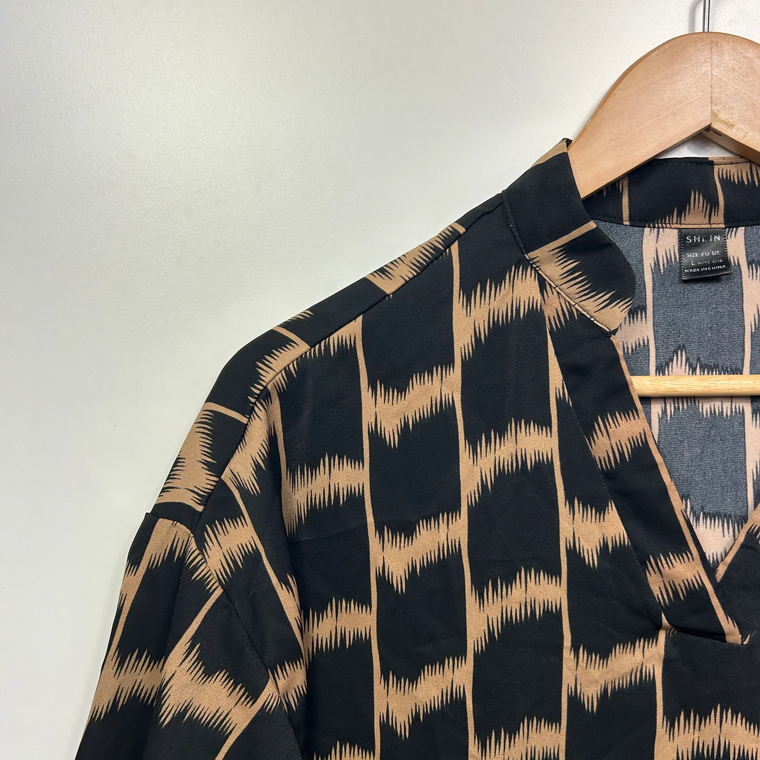 Shein Top Size 14 Large Long Sleeve Black - Image 2