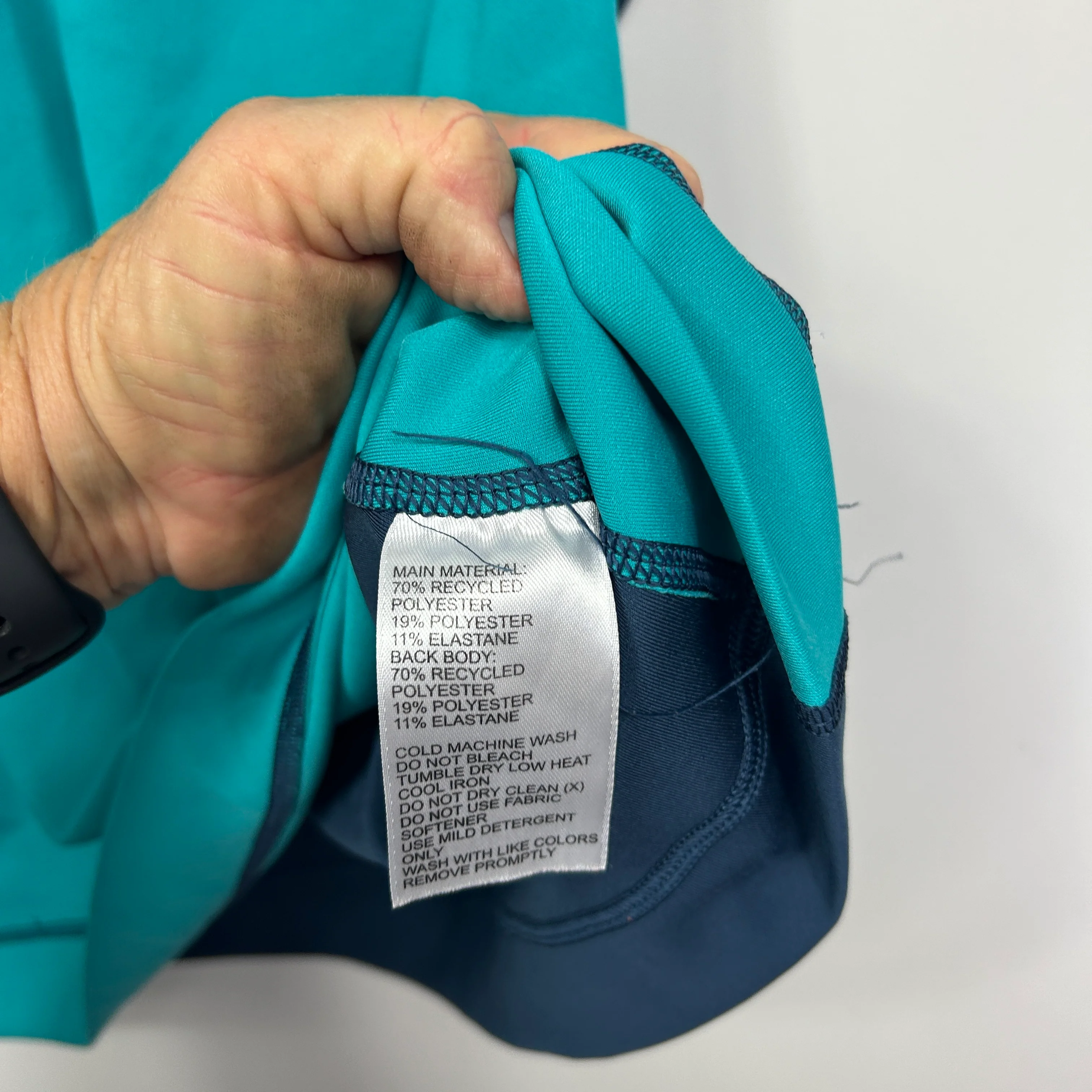 Adidas Teal and Navy Blue Sports Tank - Size XL - Image 3