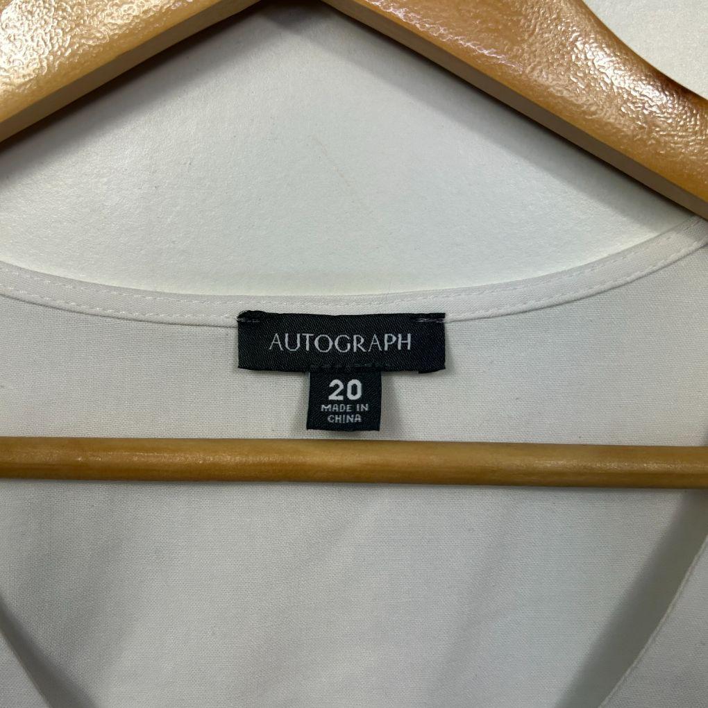 Autograph Cotton White Top - Size 20 - Image 3