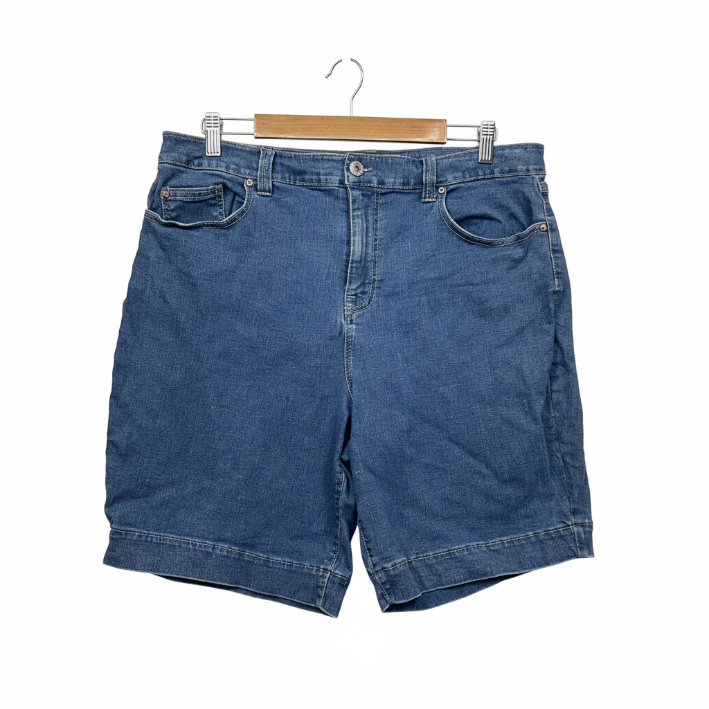 Anko Curve Navy Blue Denim Shorts - Size 18 (fault- mark)