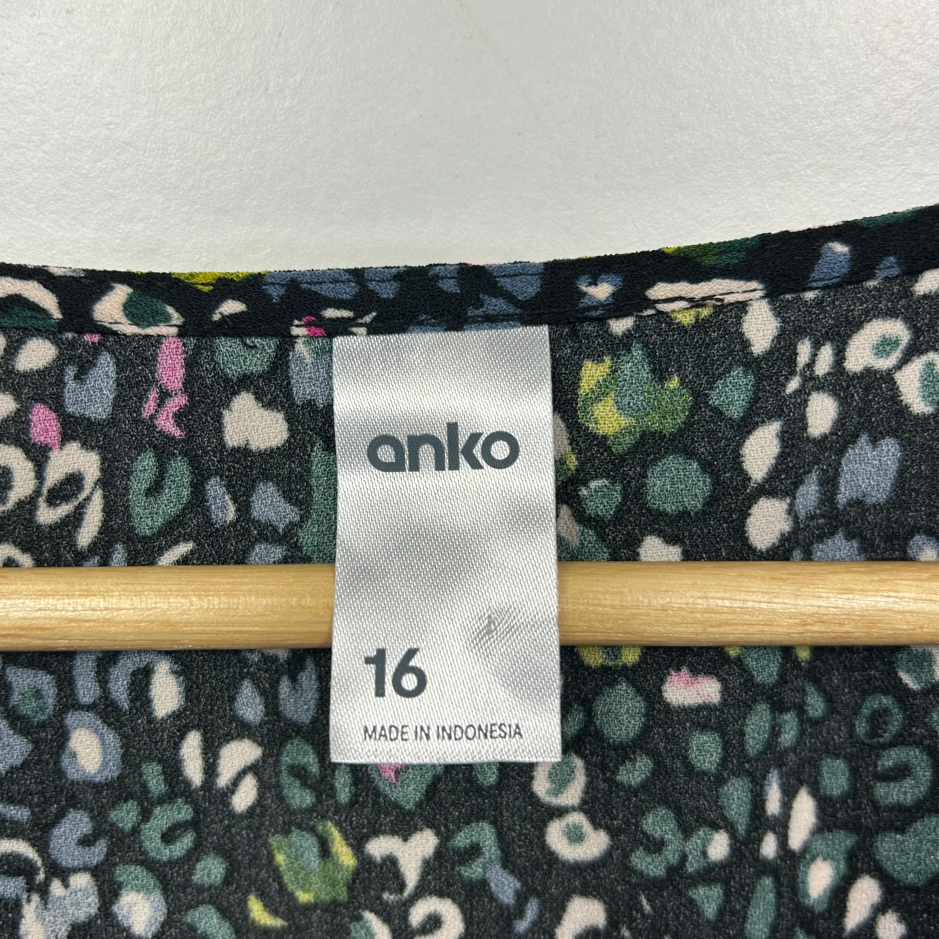 Anko Black Multicoloured Floral Print Dress - Size 16 - Image 3
