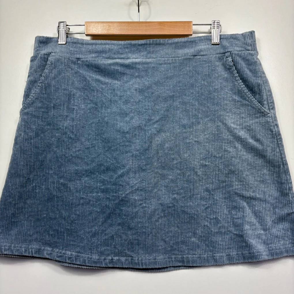 Anko Blue Corduroy Mini Skirt - Size 18