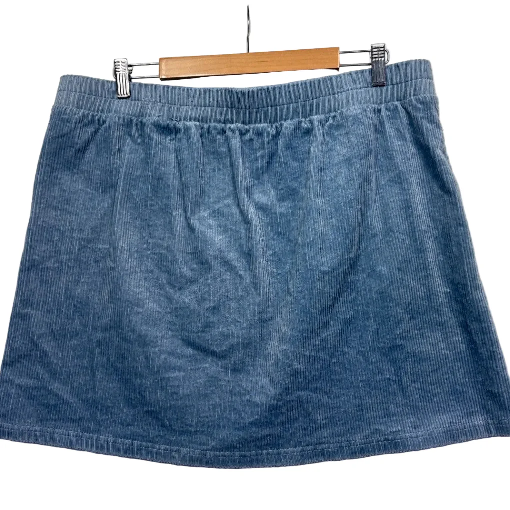 Anko Blue Corduroy Mini Skirt - Size 18 - Image 2