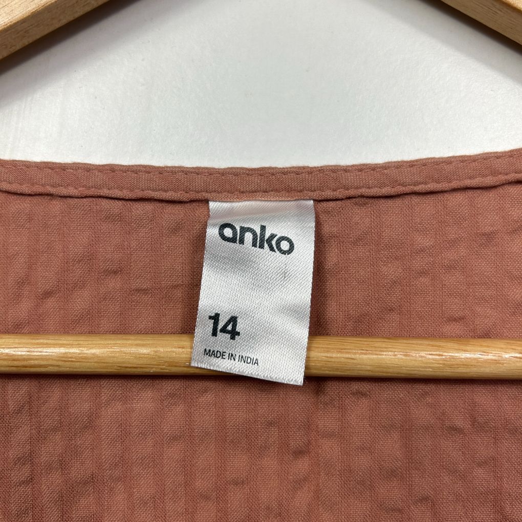 Anko Dusty Pink Cotton Top - Size 14 - Image 2