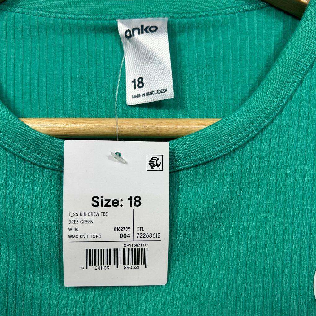 Anko Green T-Shirt - Size 18 - Image 2