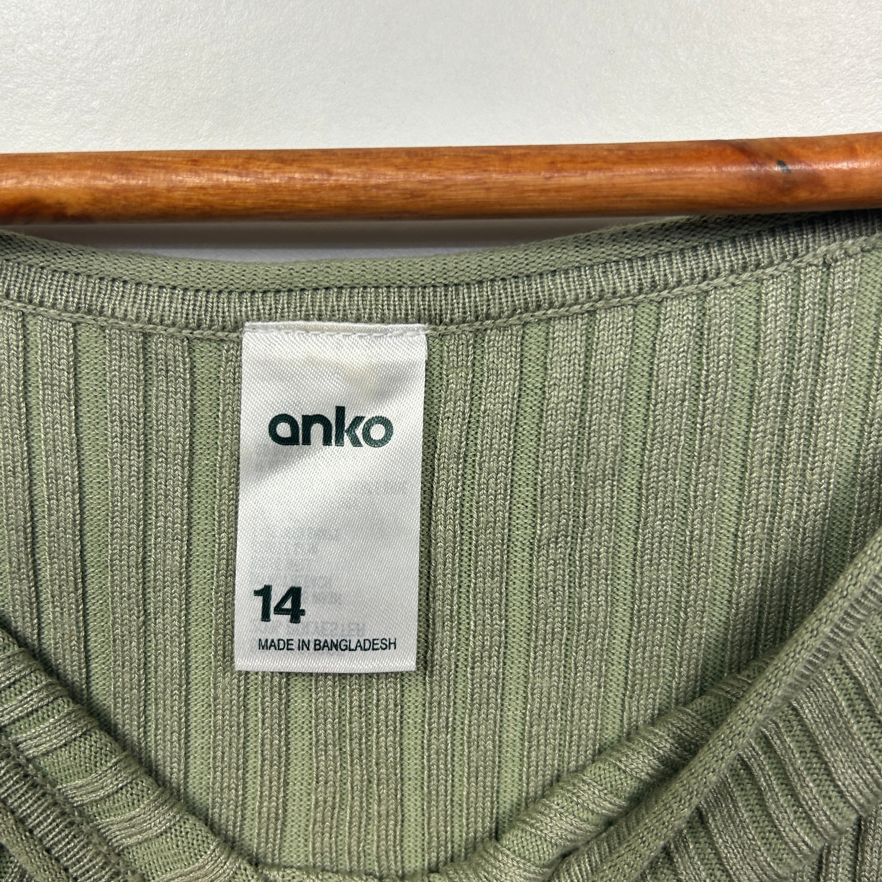 Anko Olive Bodycon Dress - Size 14 - Image 3