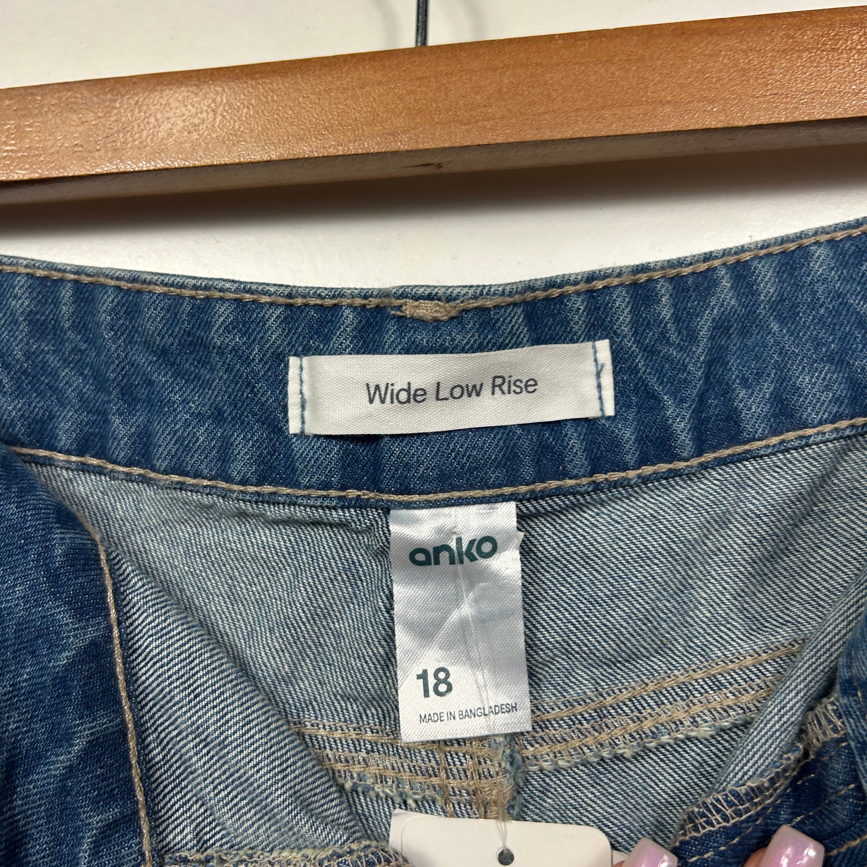 Anko Wide Low Rise Denim Jeans - Size 18 - Image 2