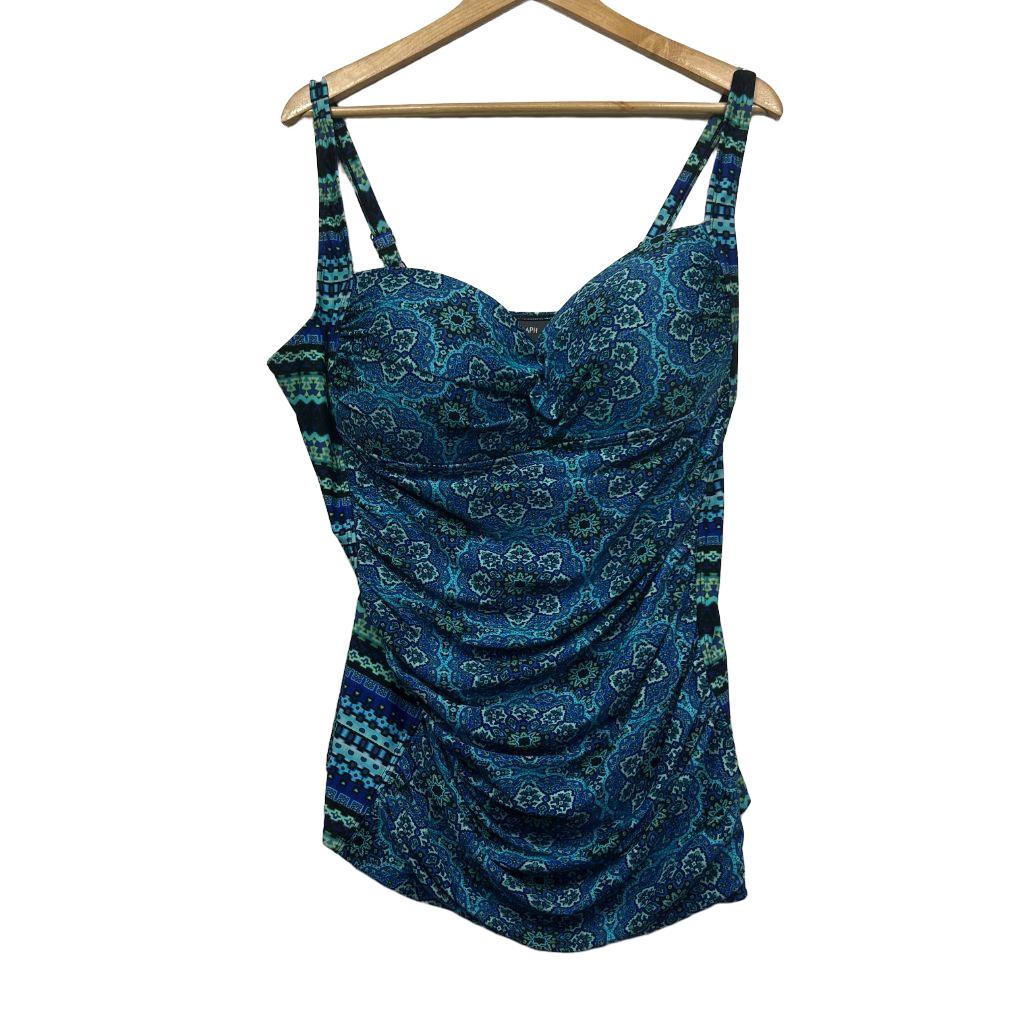Autograph Blue Swim Tankini Top -  Size 24