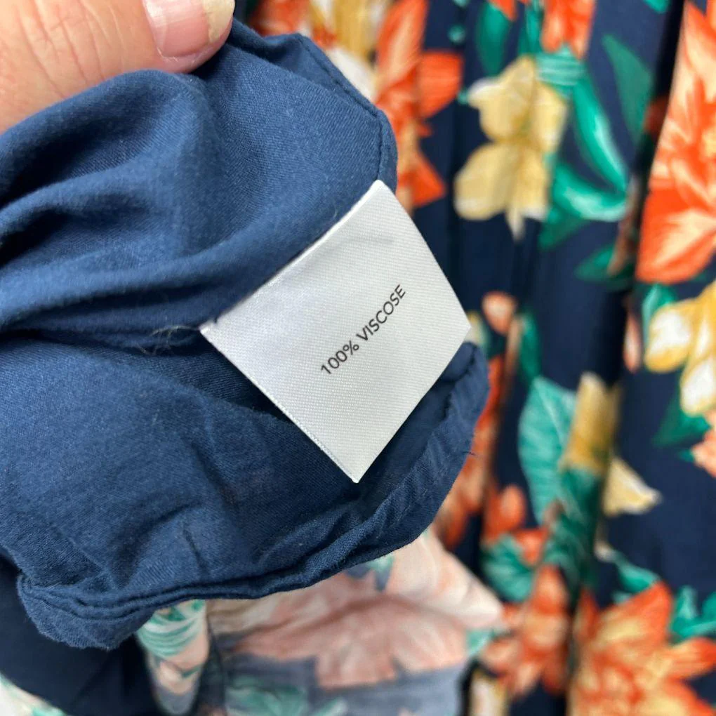 Autograph Navy Floral Dress - Size 24 - Image 5