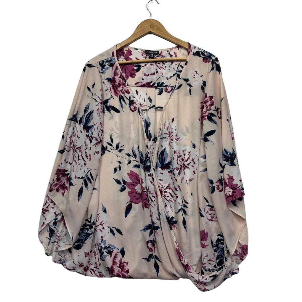 Autograph Pink Floral Blouse - Size 20