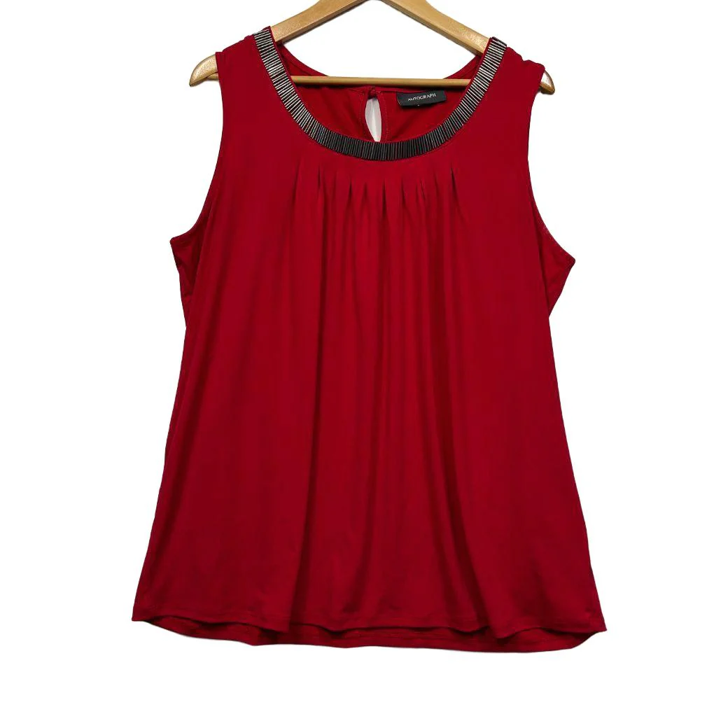 Autograph Red Sleeveless Top - Size 18