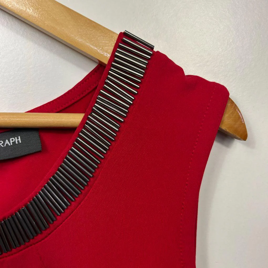 Autograph Red Sleeveless Top - Size 18 - Image 3