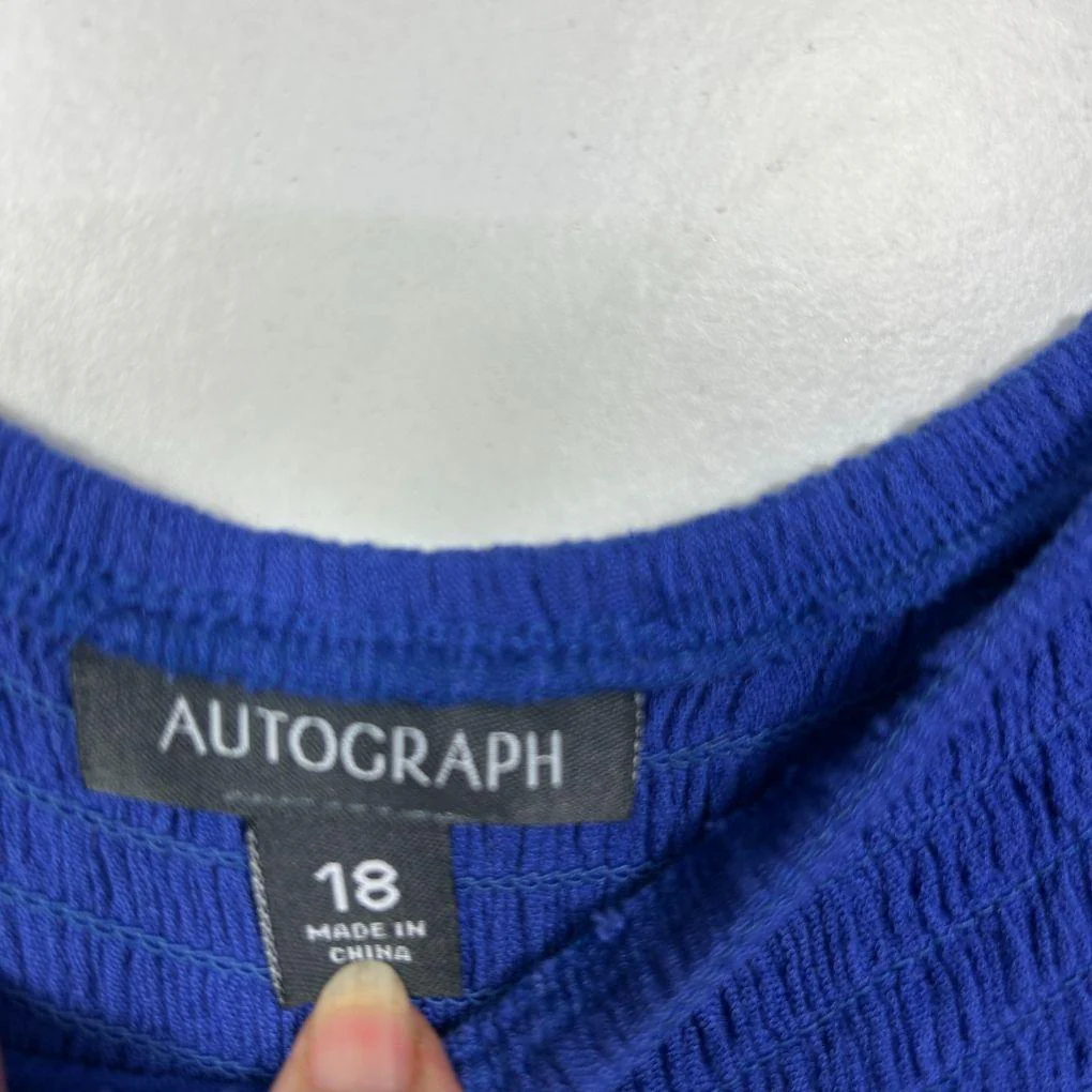 Autograph Royal Blue Viscose Tiered Maxi Dress - Size 18 - Image 2