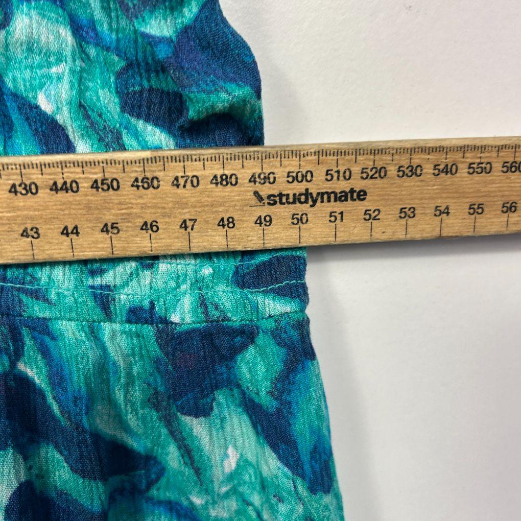 Autograph Teal Abstract Print Dress - Size 26 - Image 9