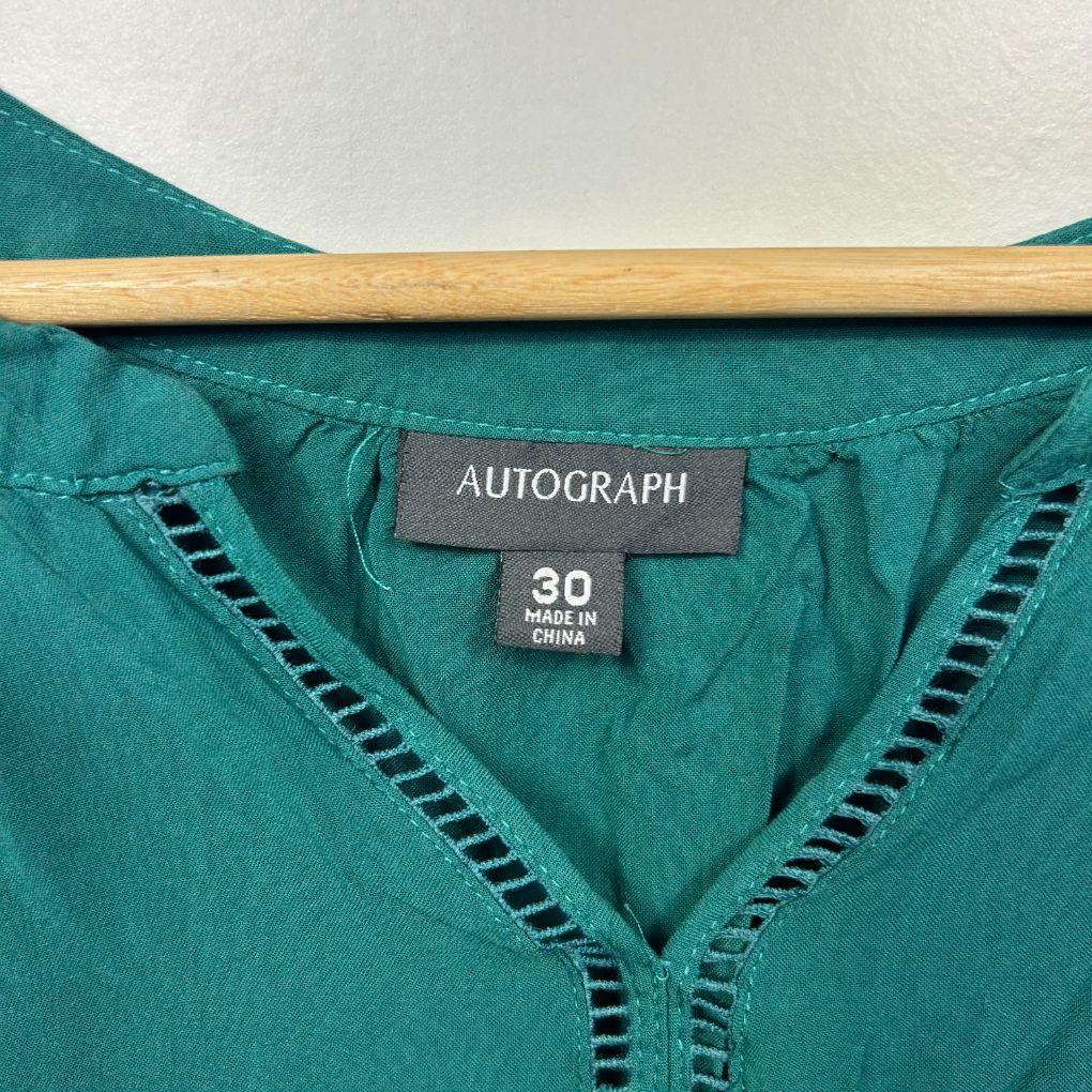 Autograph Green Sleeveless Peplum Top - Size 30 - Image 2