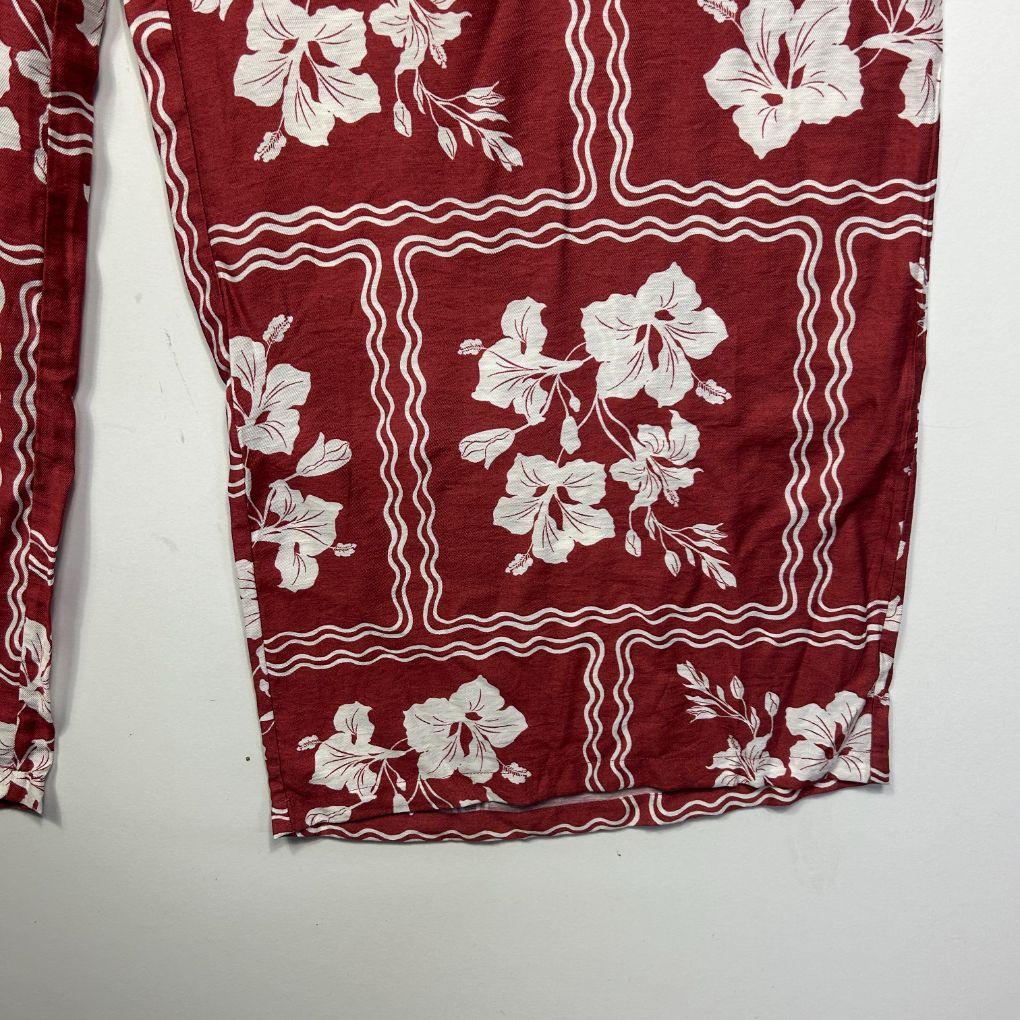 Avella Red Floral Wide Leg Pants - Size 20 - Image 4