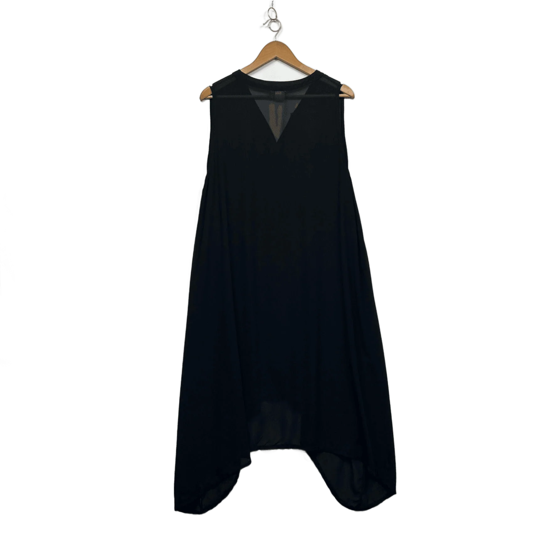 Avocado Black Sleeveless Maxi V-Neck Shirt Dress Cover Up Size 14 - Image 2