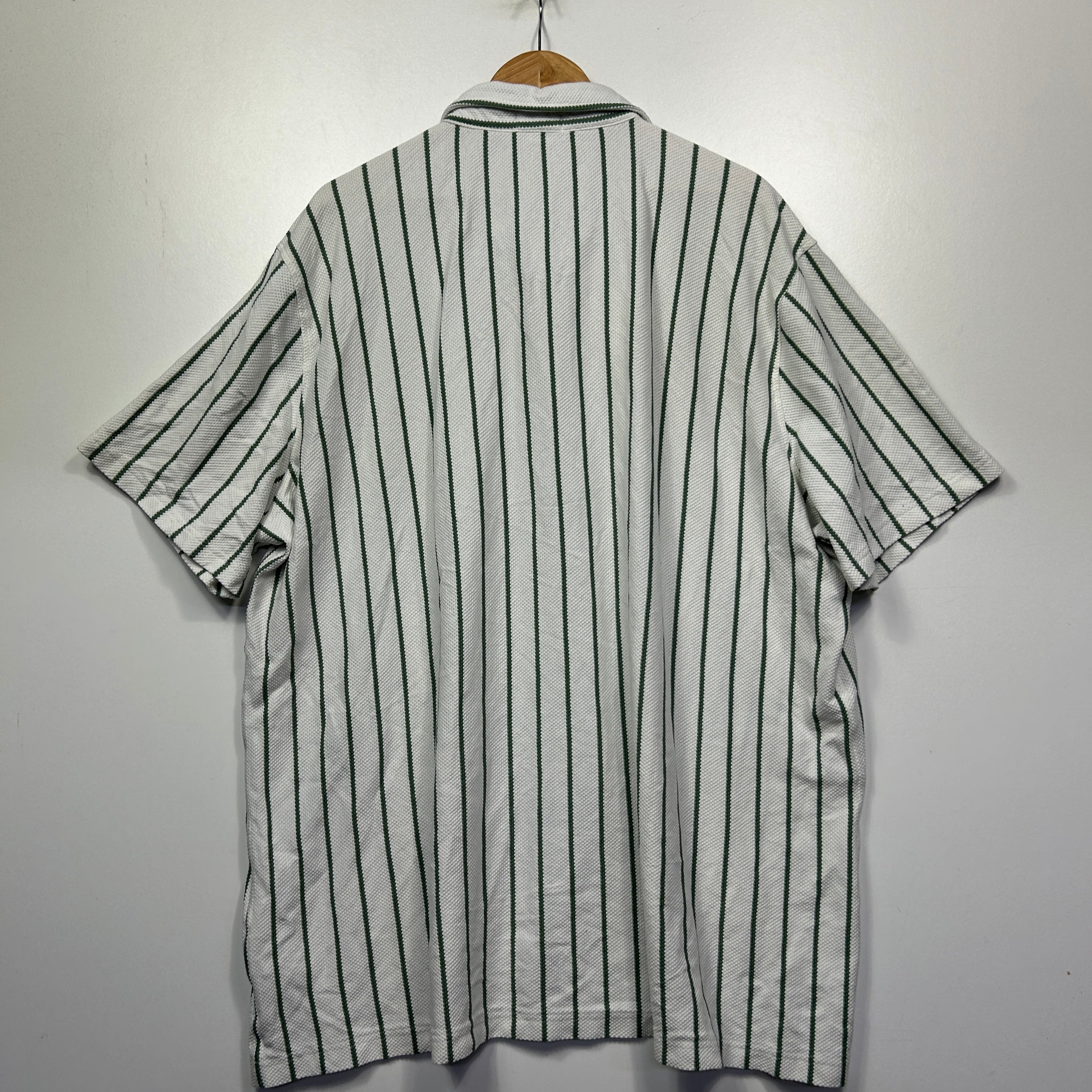 Axl+Co Button Up Green Striped Shirt - Size 7XL - Image 2