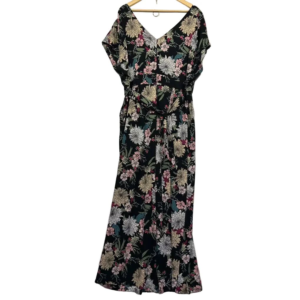 Beme Black Floral Jumpsuit - Size 16 - Image 4