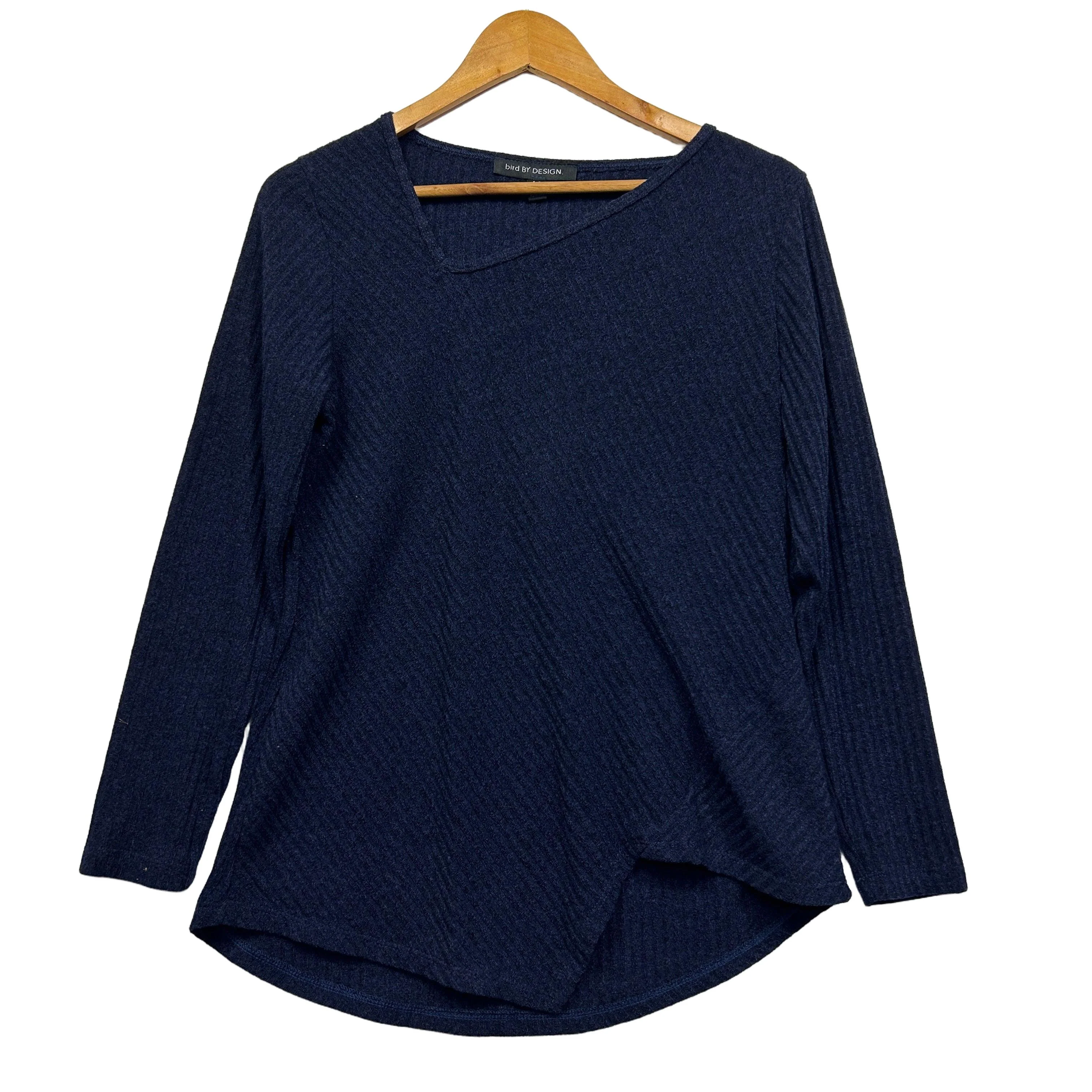 Bird by Design Asymmetric Hem Navy Top - Size 16