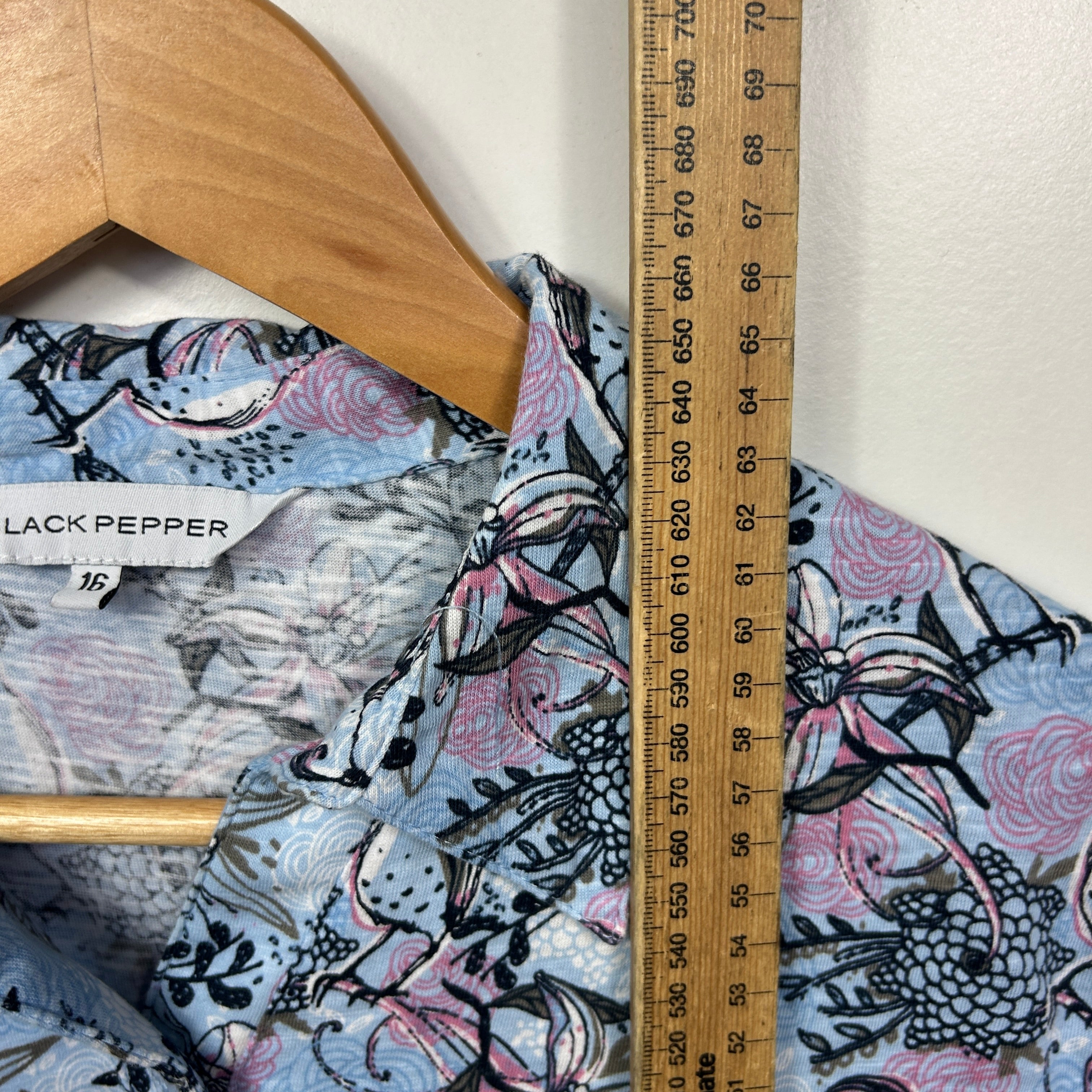 Black Pepper Multicoloured Collared Shirt - Size 16 - Image 6