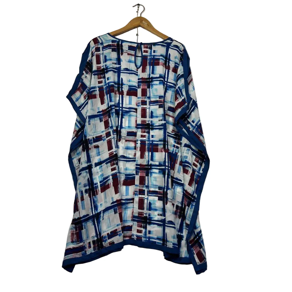 Blue Abstract Print Kaftan Top - Size XL - Image 3