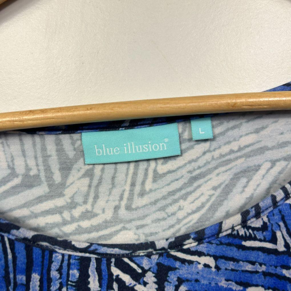 Blue Illusion Blue Print Top - Size 16 - Image 2
