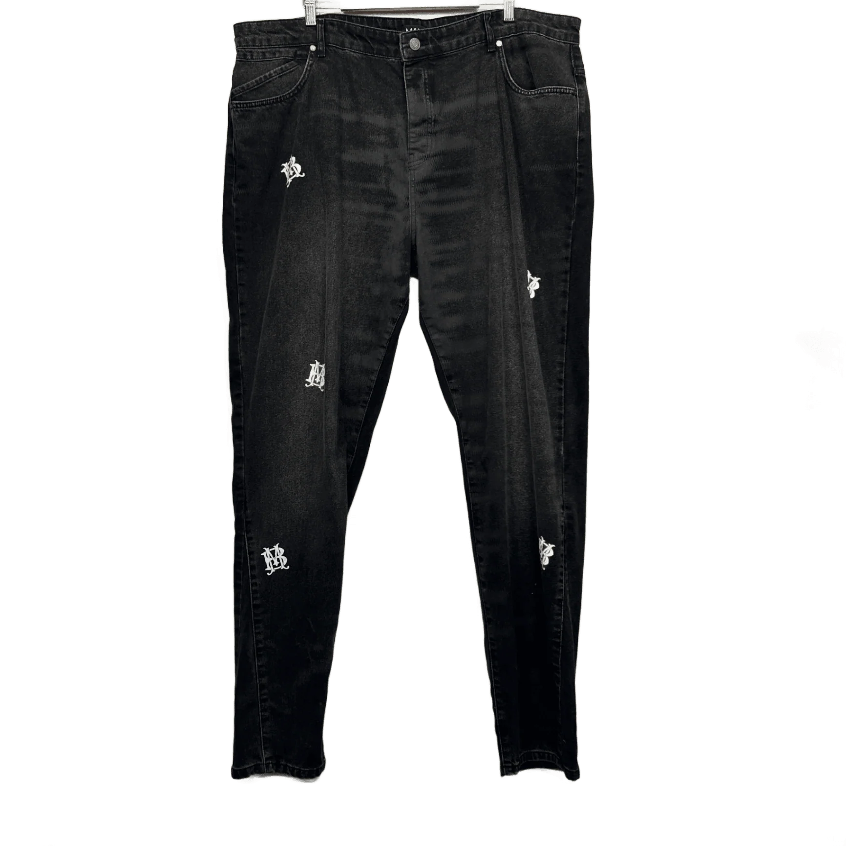 boohooMAN Black Men Slim Jeans Size 46