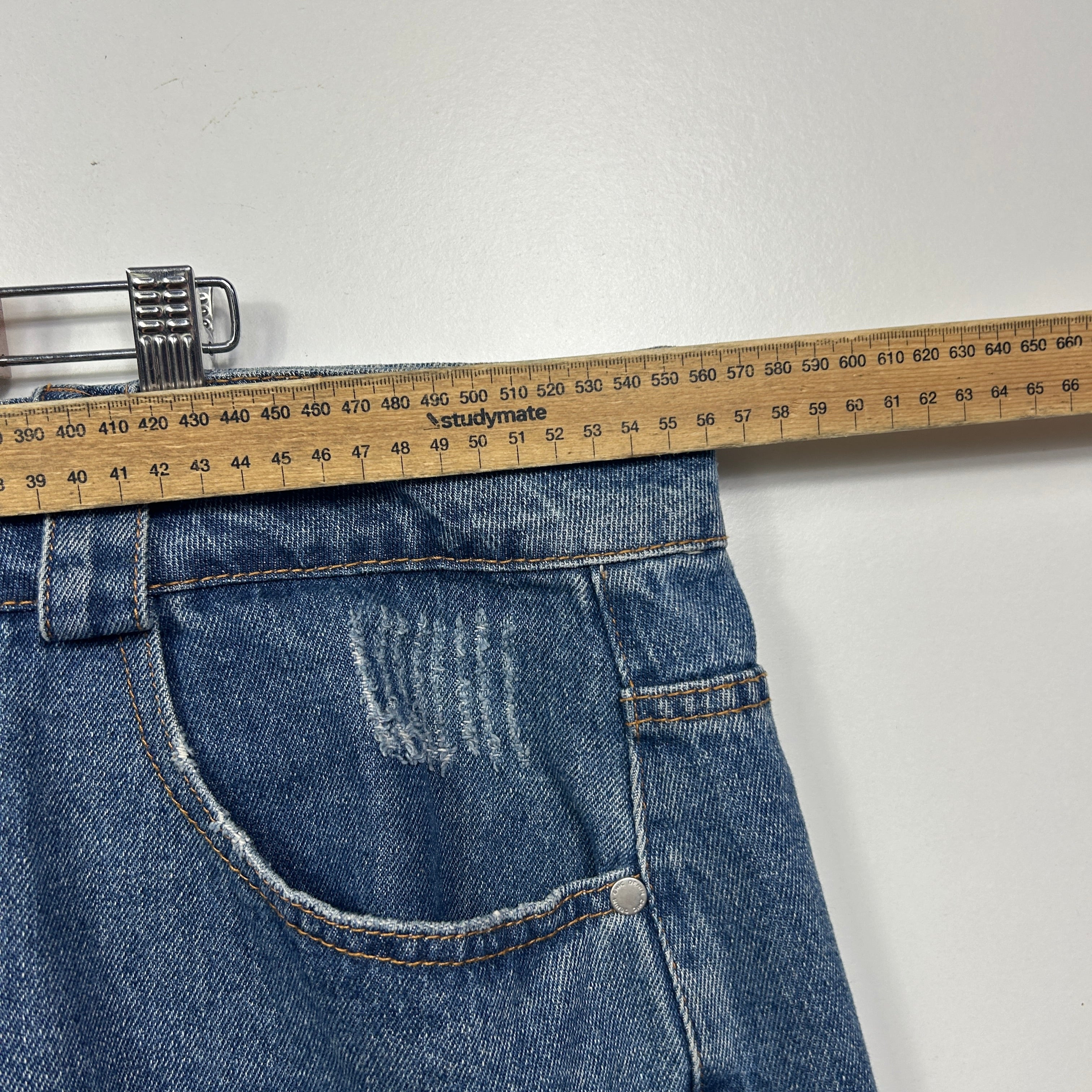 City Chic Blue Cotton Denim Skirt - Size 20/L - Image 6
