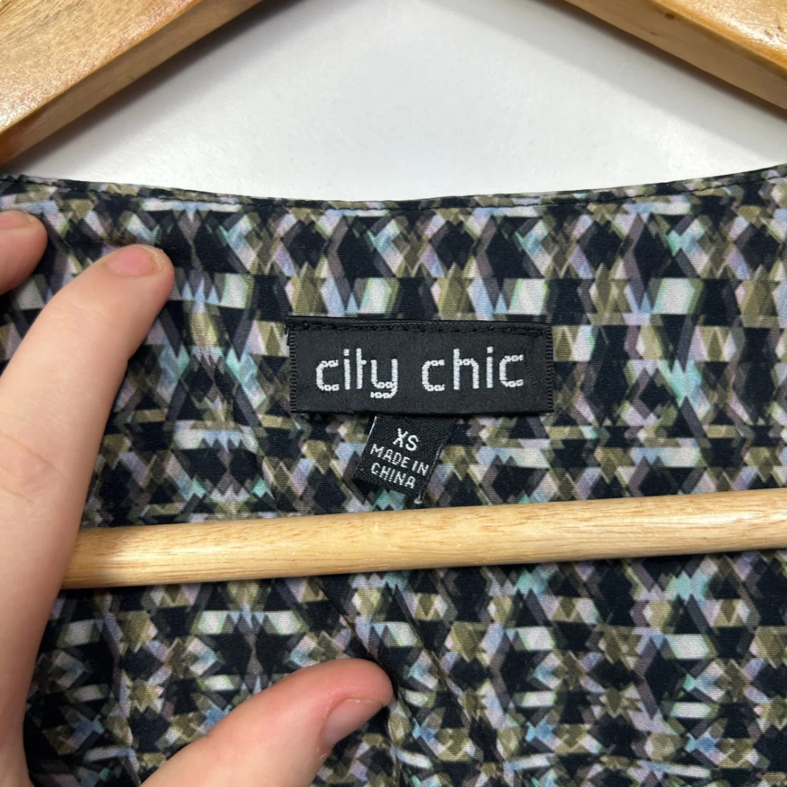 City Chic Multicoloured Full Zip Up Dress Size 14 Plus XS - Image 4