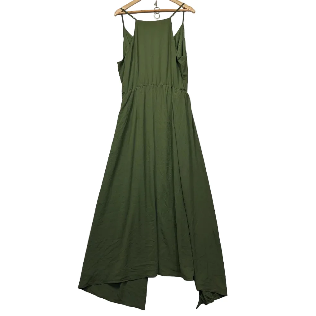 City Chic Olive Green Maxi Wrap Dress - Size 20/L - Image 3