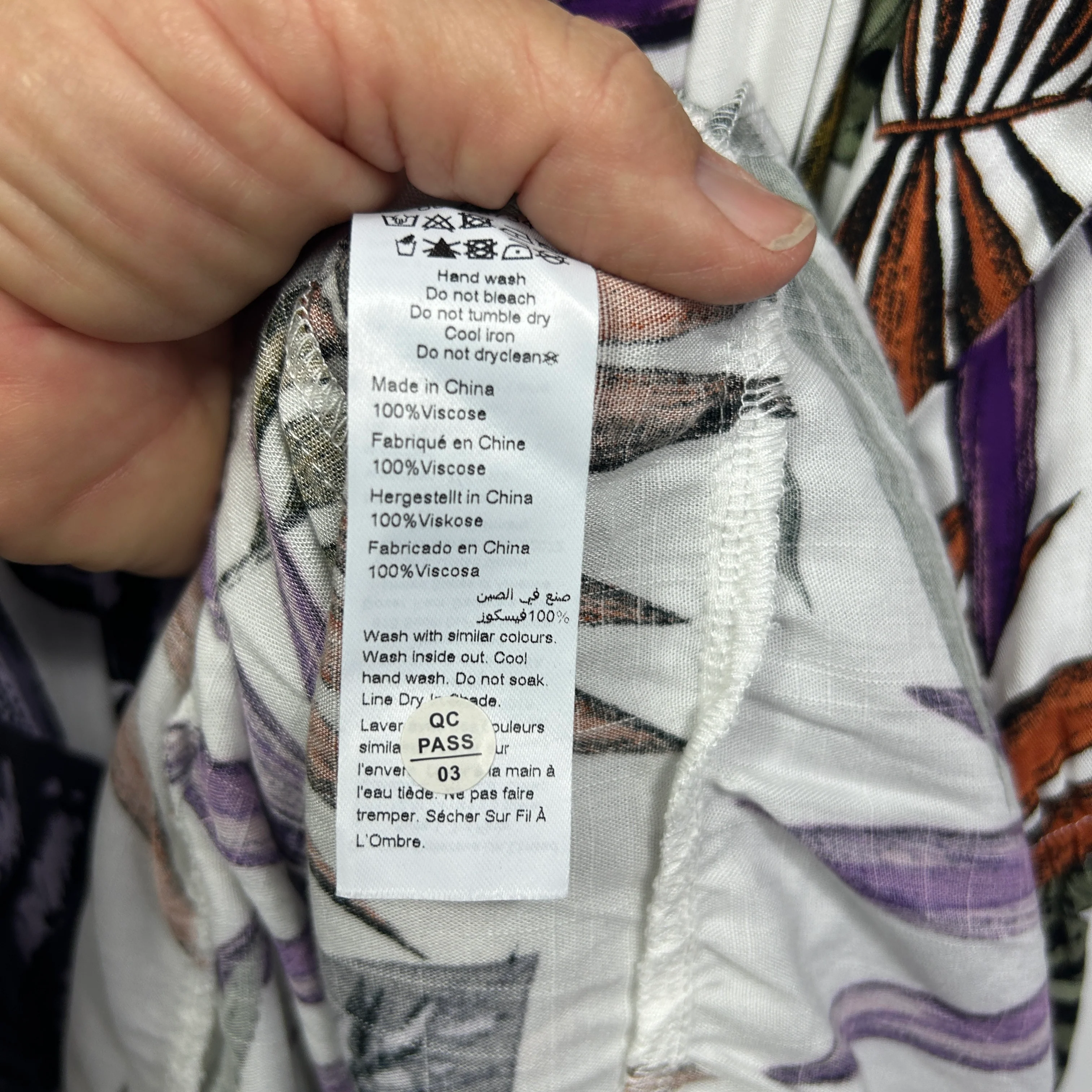 City Chic White Purple Green Island Paradise Dress - Size XXL/24 - Image 5