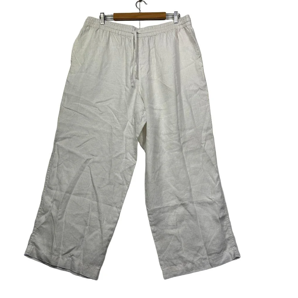 Cotton On White Linen Pants - Size XL
