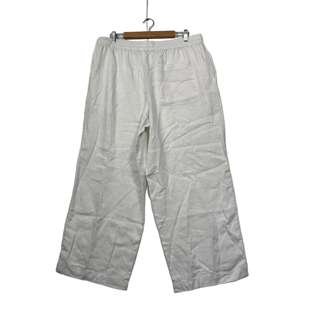 Cotton On White Linen Pants - Size XL - Image 3